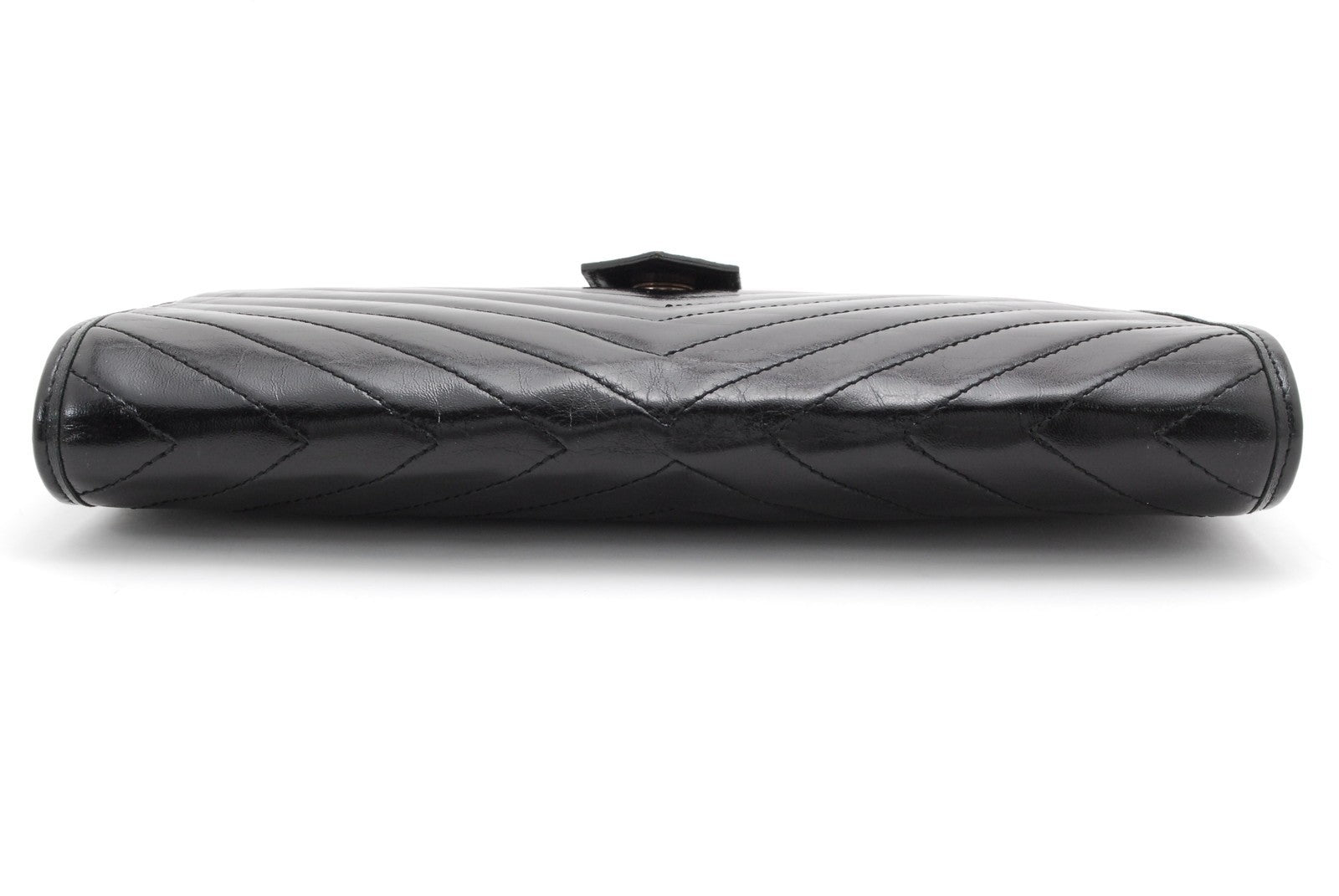 Saint Laurent Yves Clutch Bag - Black, Leather