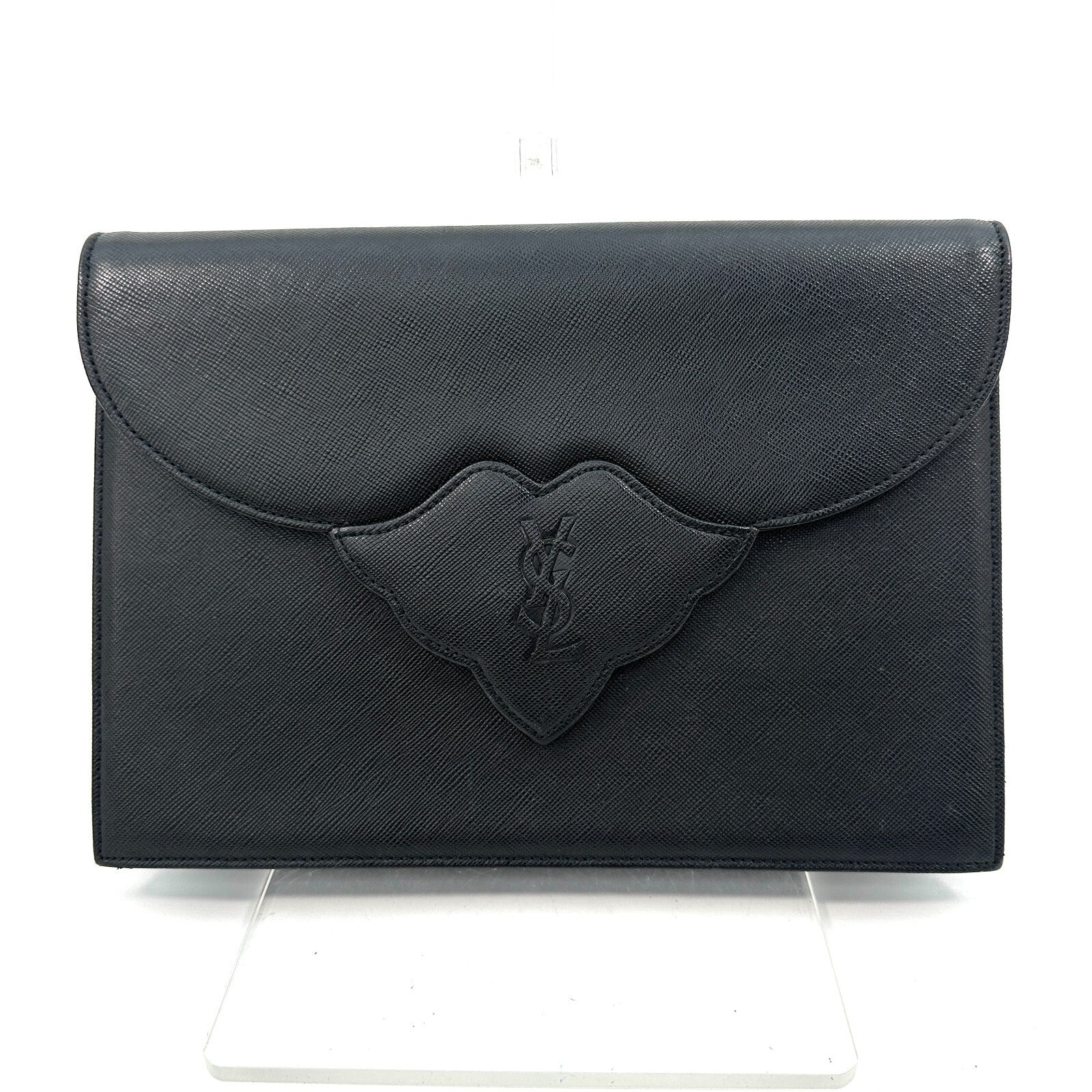 Saint Laurent YSL Clutch - Black, Leather