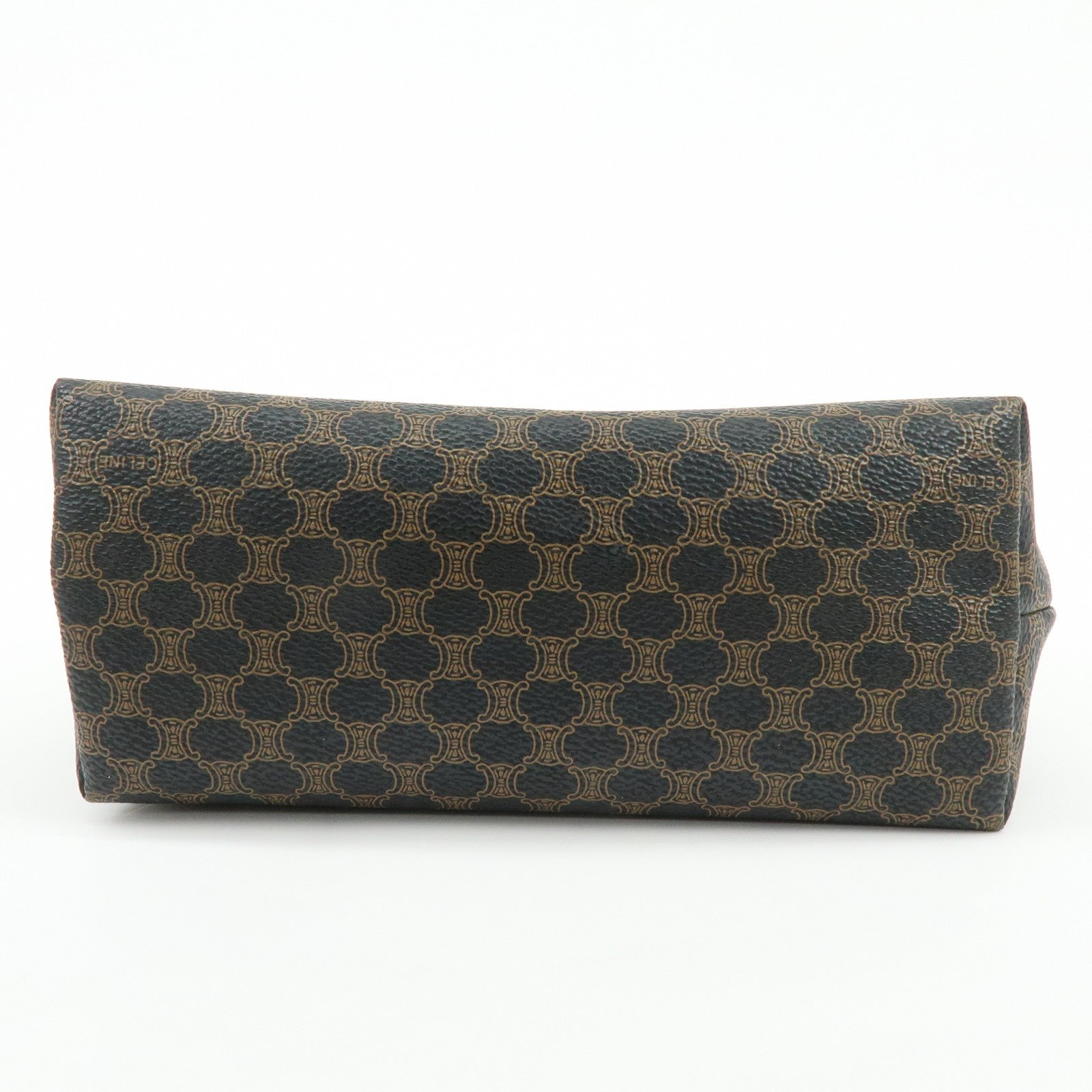 Celine Pouch - Dark Brown, Black, Leather, PVC