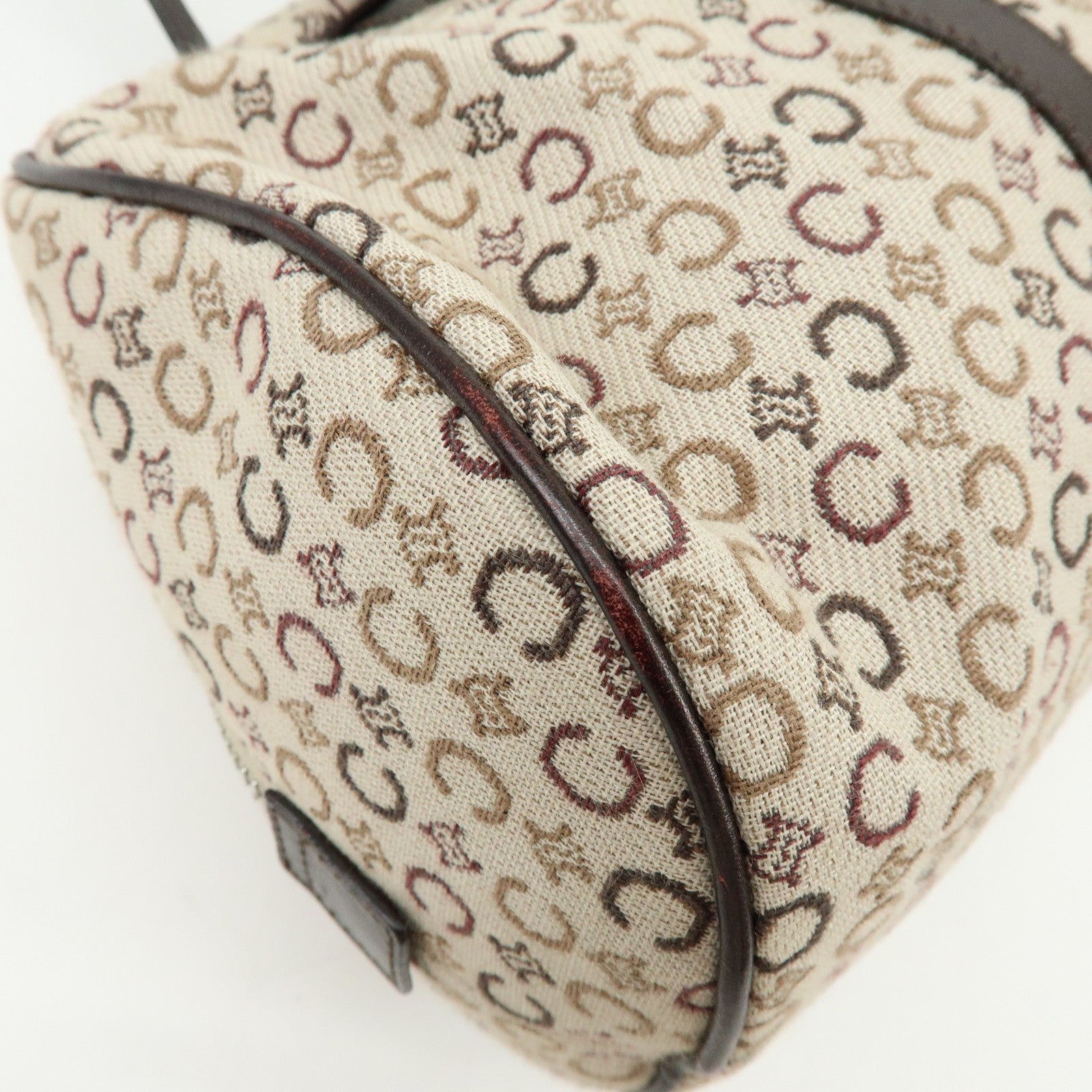 Celine C Macadam Hand Bag - Beige, Canvas and Leather