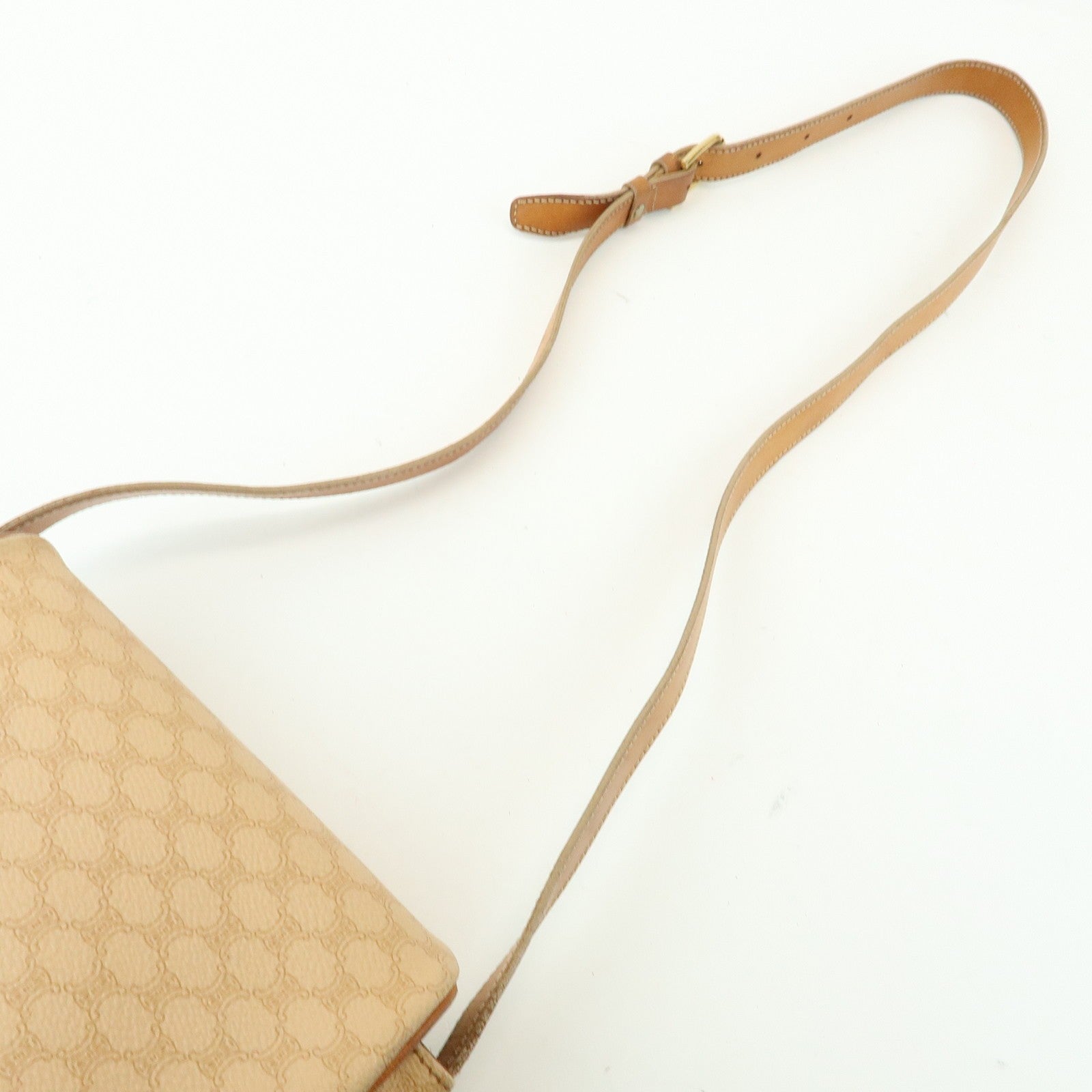 Celine Macadam Shoulder Bag - Beige, PVC Leather