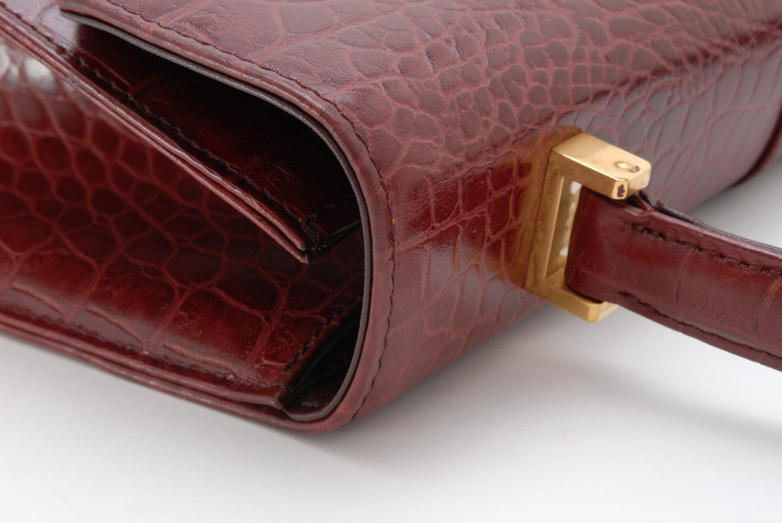 Yves Saint Laurent YSL Shoulder Bag Top Handle Handbag - Bordeaux, Leather