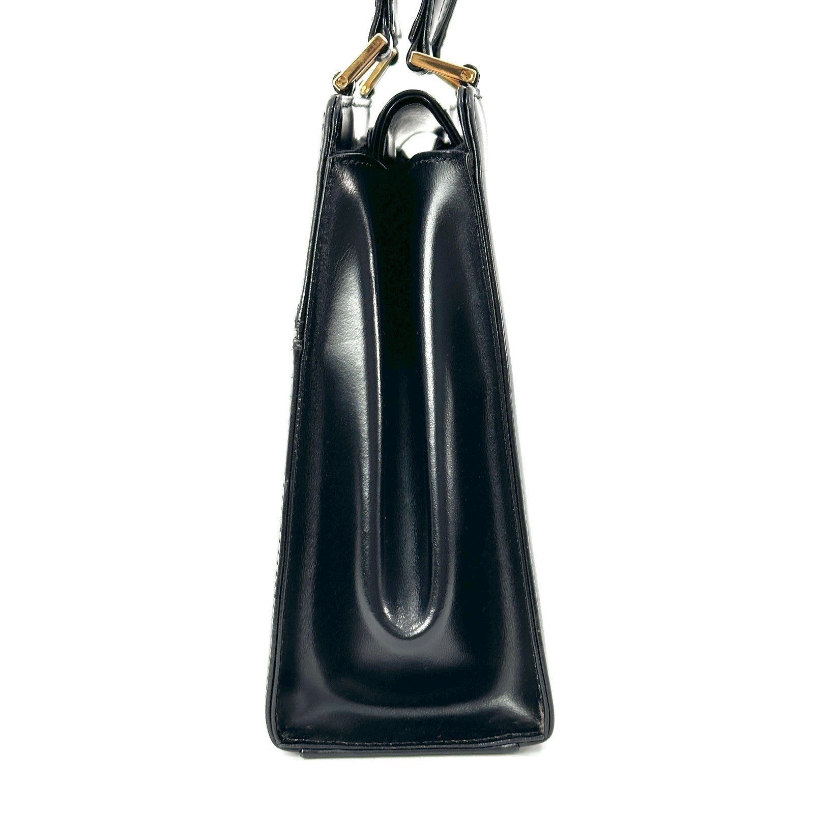Saint Laurent Yves Shoulder Hand Tote Bag - Black, Leather