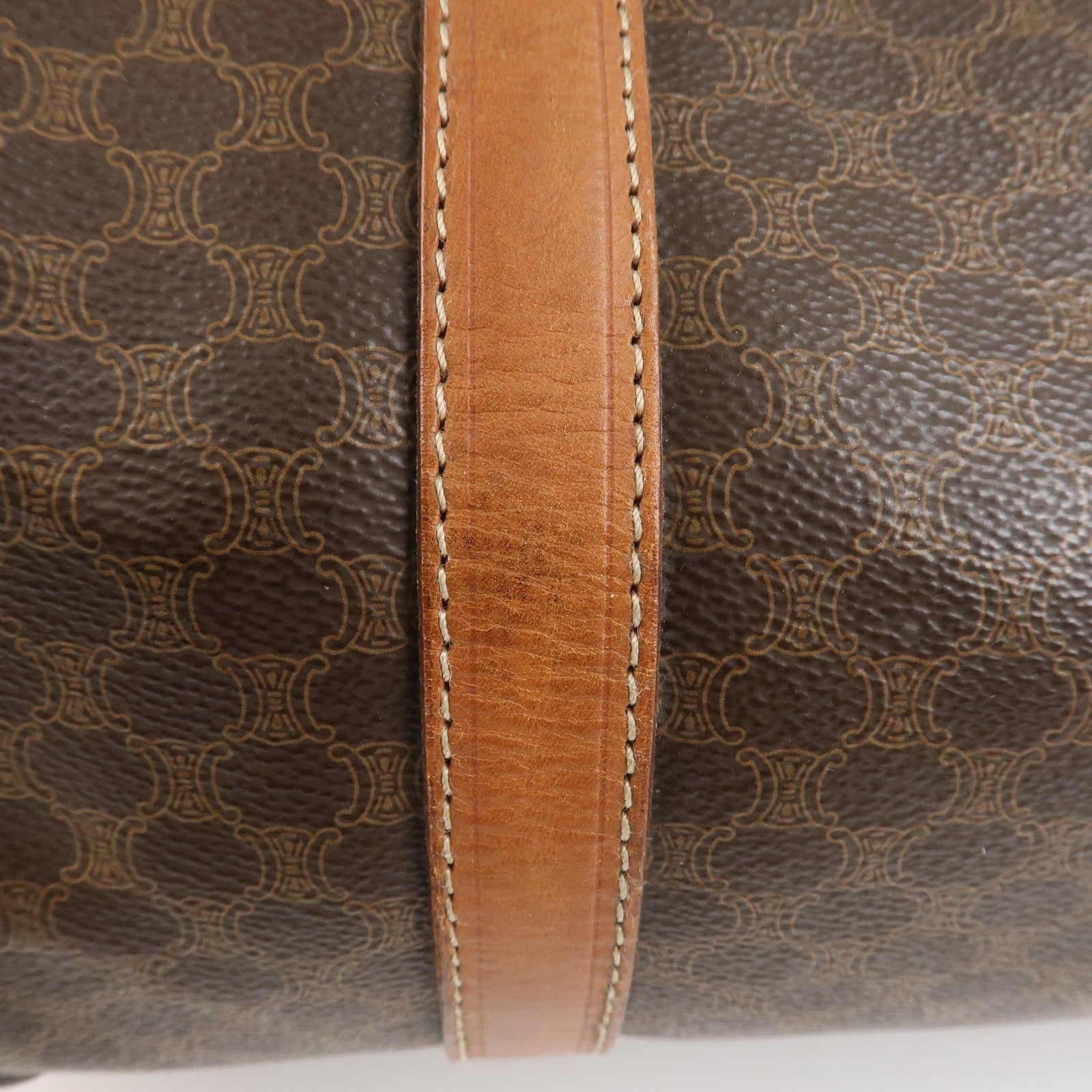 Celine Macadam Boston Bag - Brown, PVC Canvas Leather