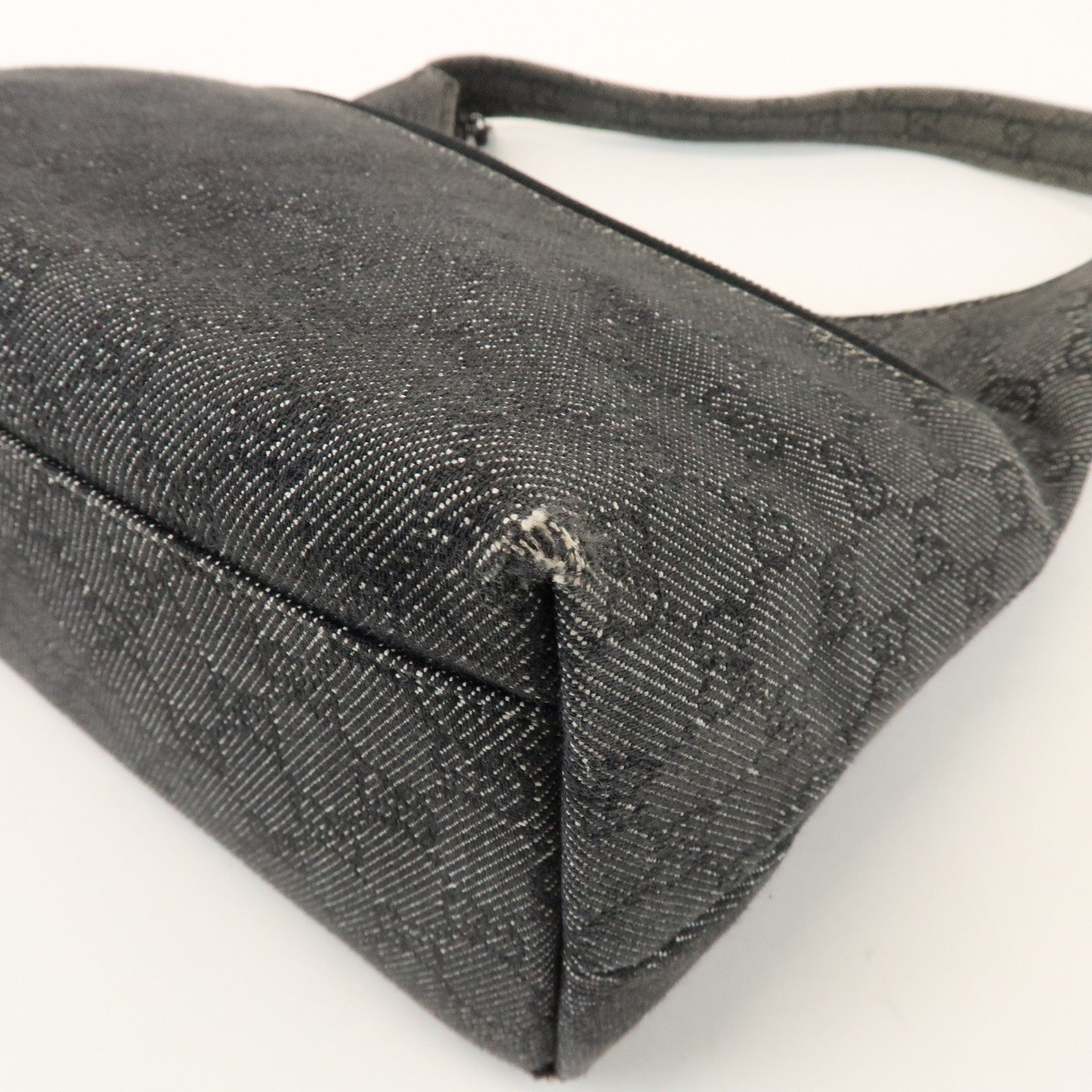 Gucci Shoulder Bag - Black, GG Denim, Leather