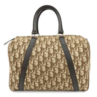 Christian Dior Trotter Jacquard Boston Bag - Brown, Jacquard Canvas and Leather