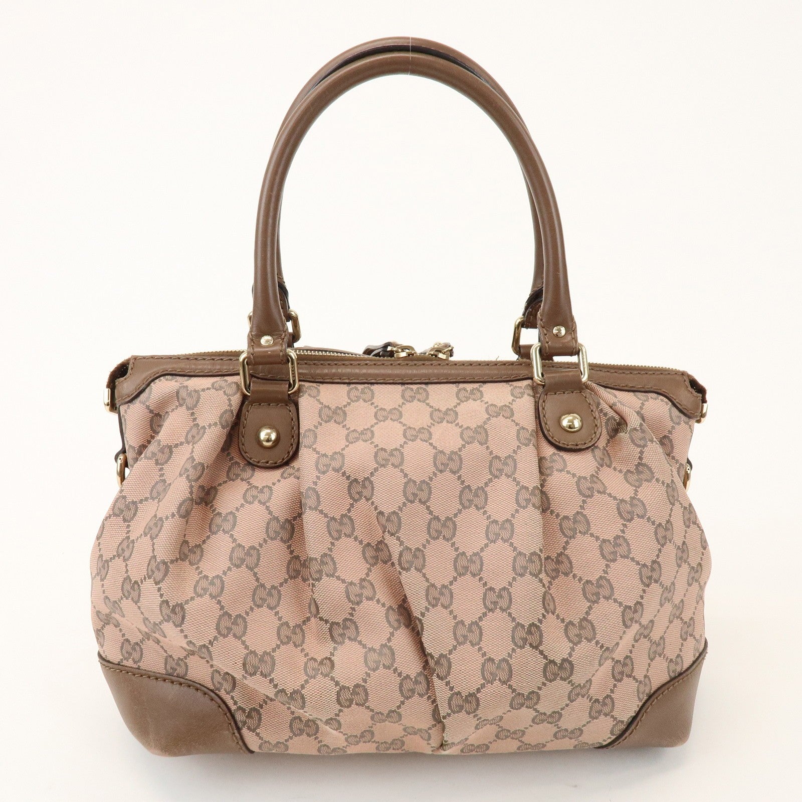Gucci 2Way Bag - Pink, GG Canvas, Leather