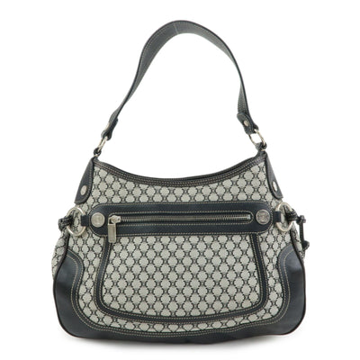 Celine Macadam Shoulder Bag - Black, Canvas, Leather