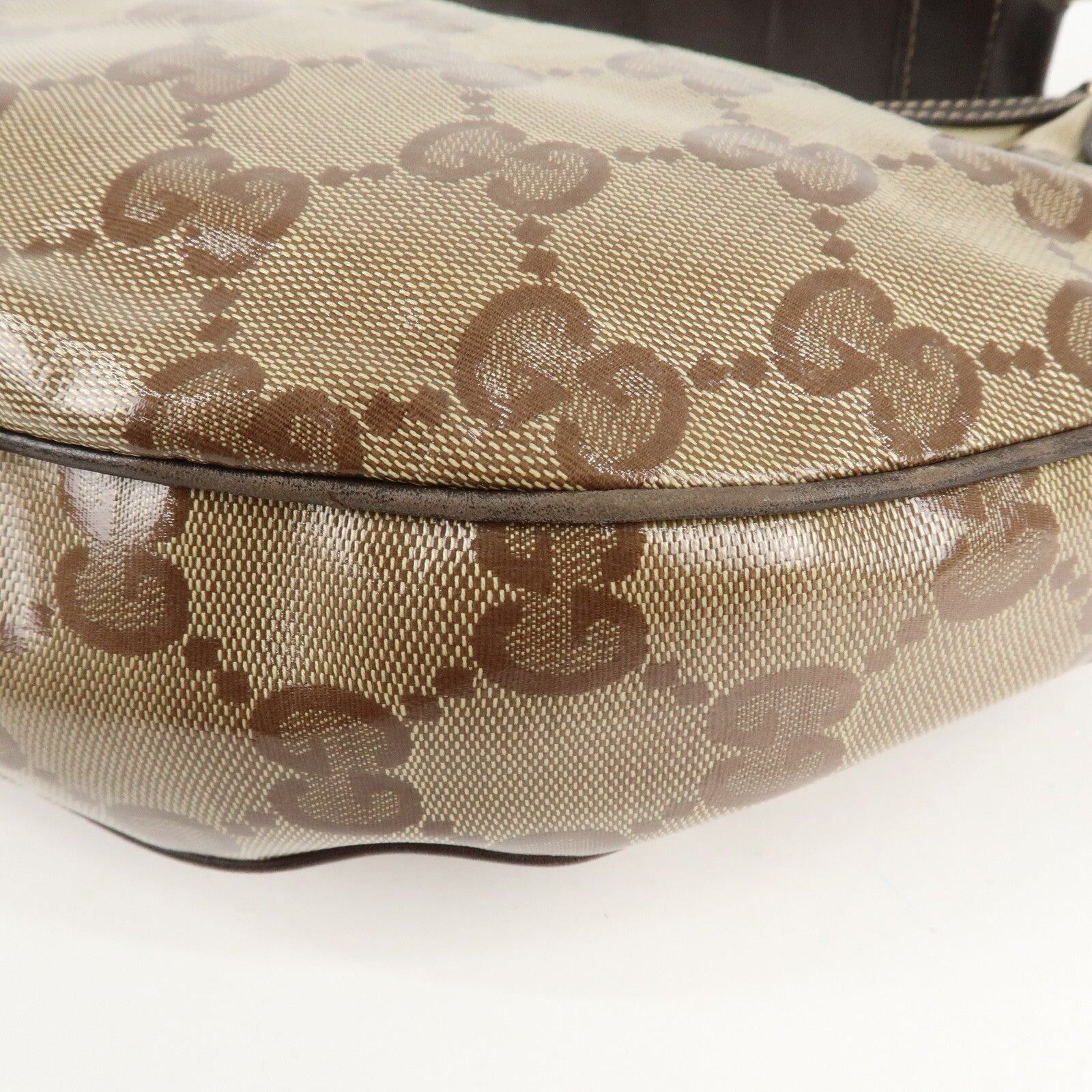 Gucci Shoulder Bag - Beige/Brown, GG Crystal Leather