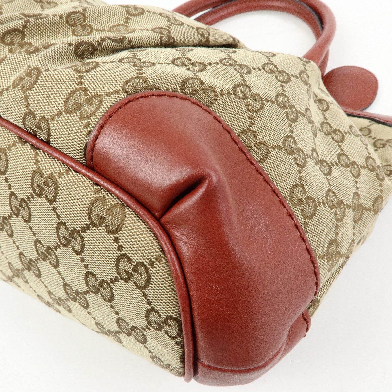 Gucci 2 Way Bag - Beige, Canvas Leather
