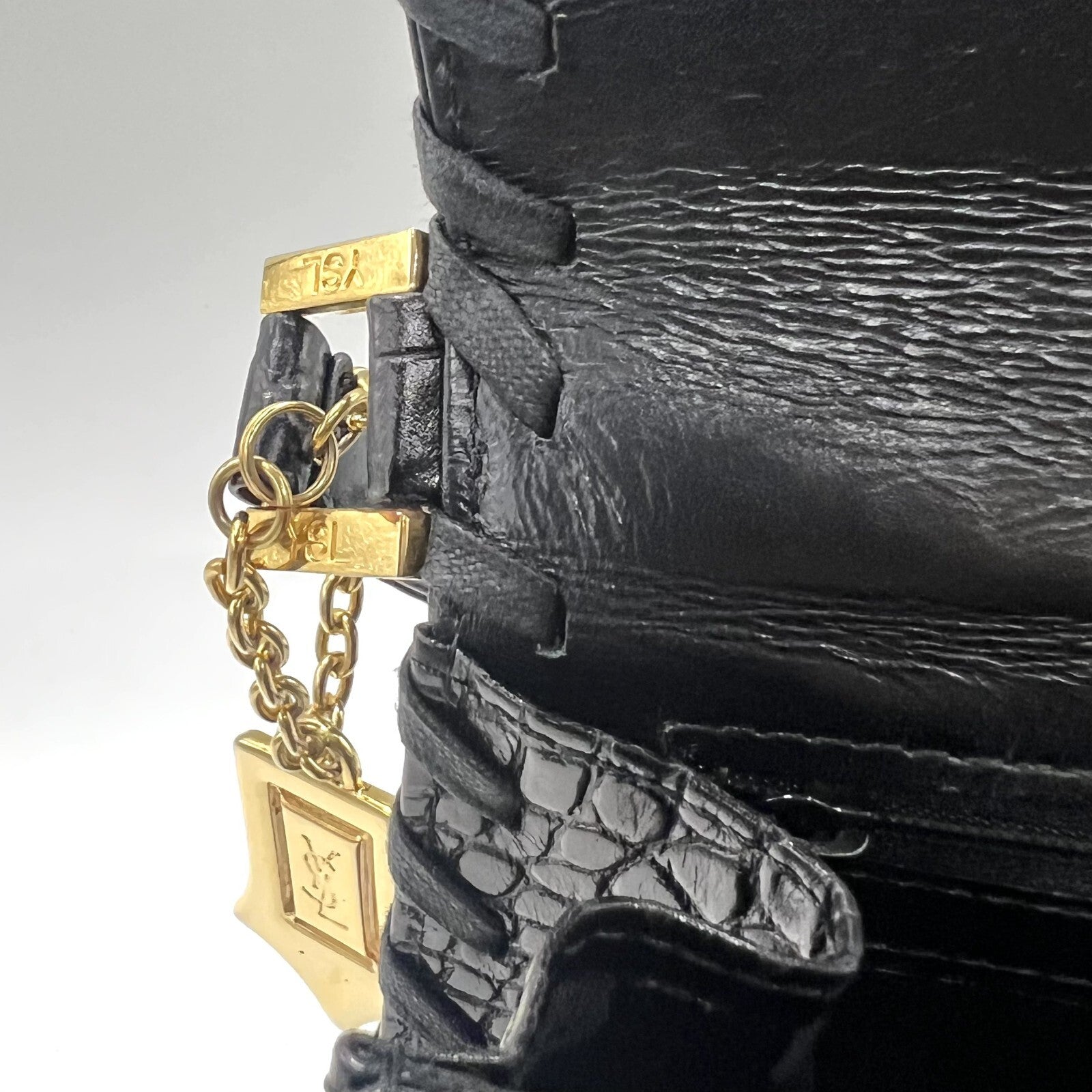 Saint Laurent Yves Shoulder Bag - Black, Leather