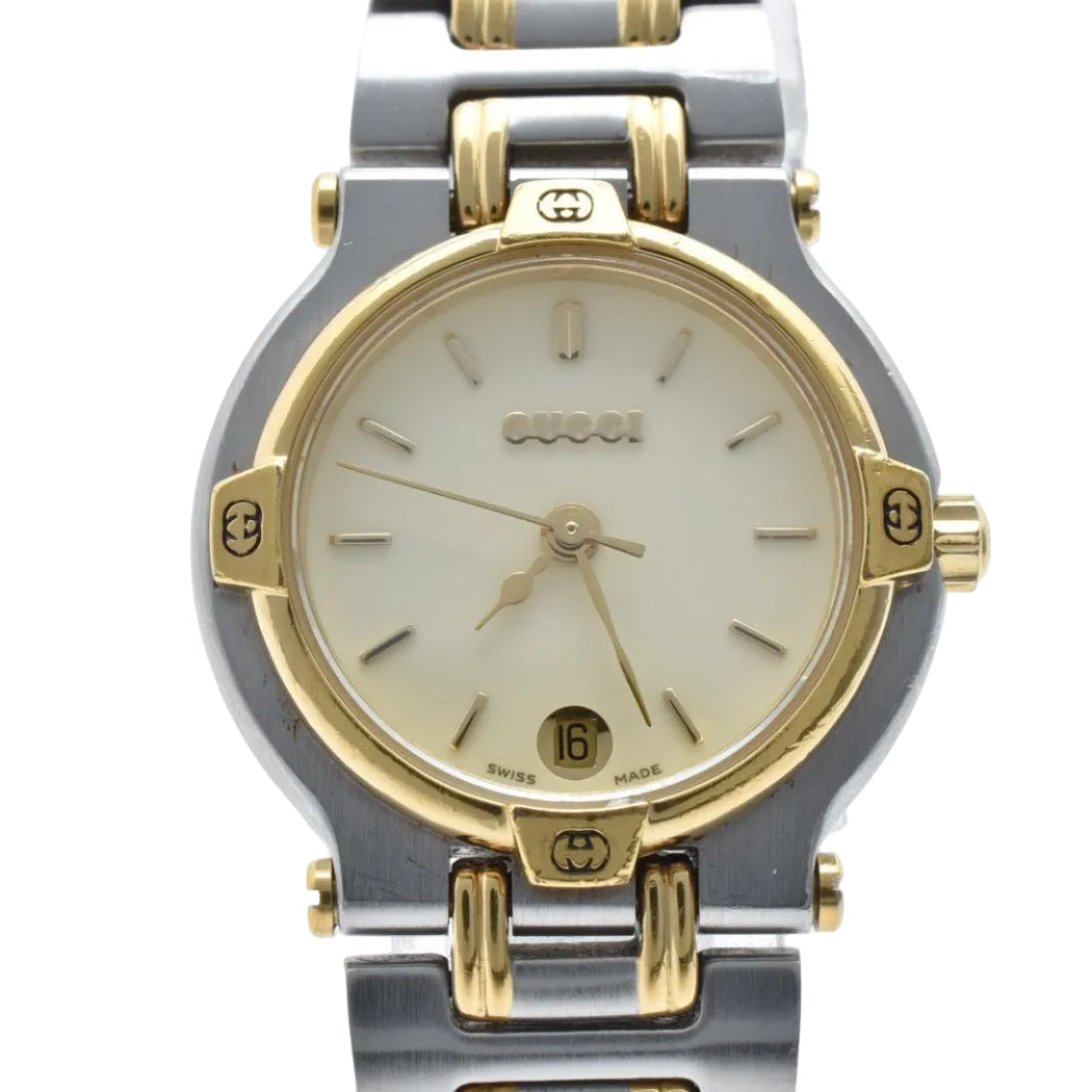 Gucci 9000L Wristwatch - Ivory, Stainless Steel