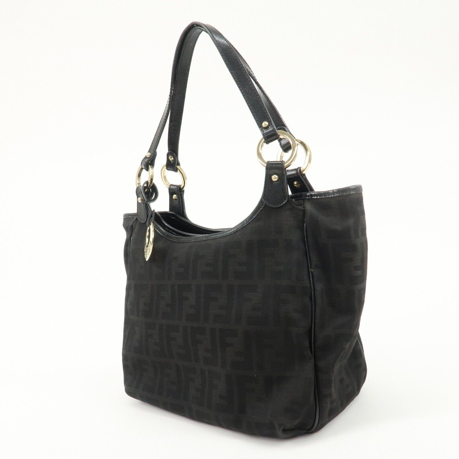 Fendi Zucca Tote Bag - Black, Canvas and Leather