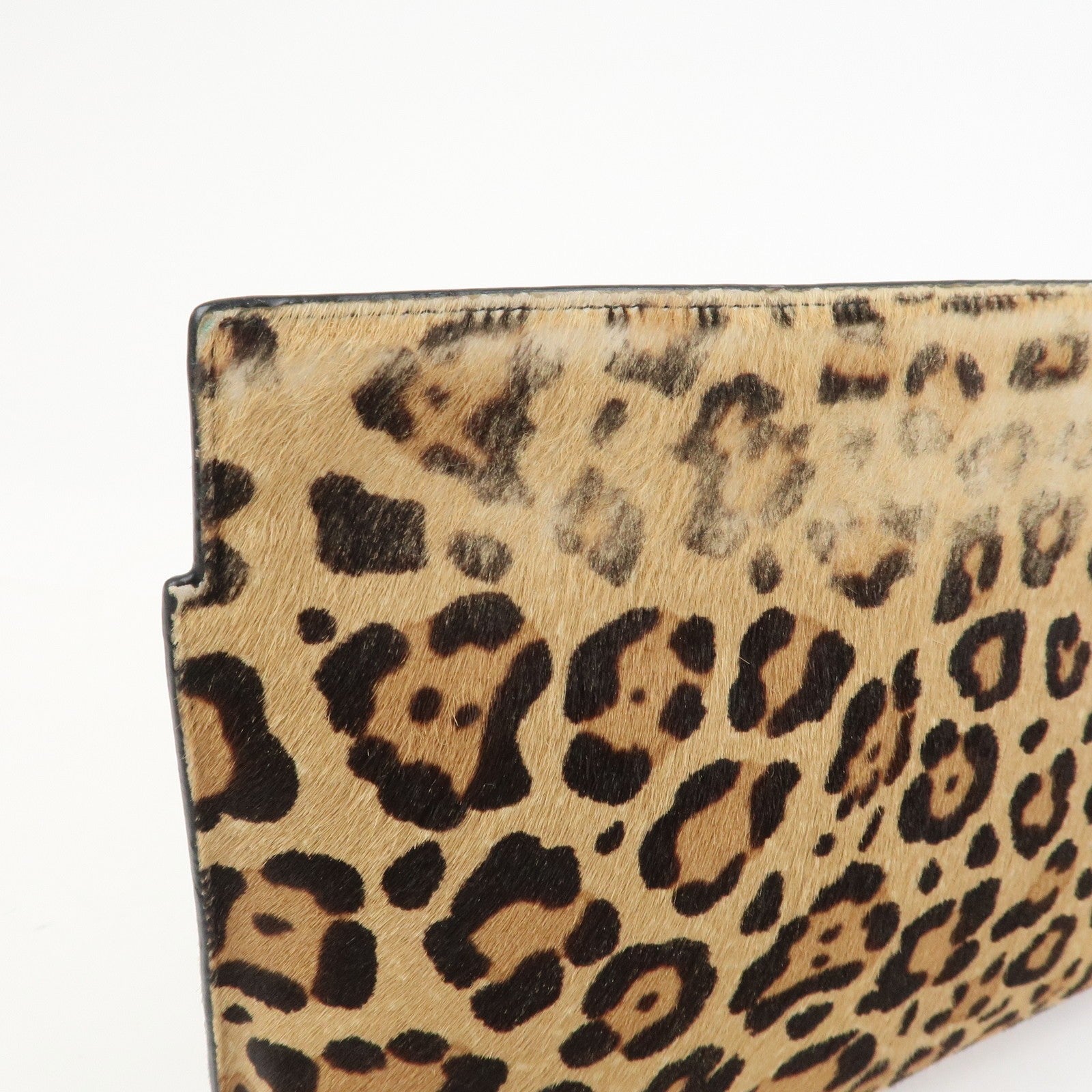 Loewe Anagram Logo Clutch Bag - Leopard, Unborn Calf Leather