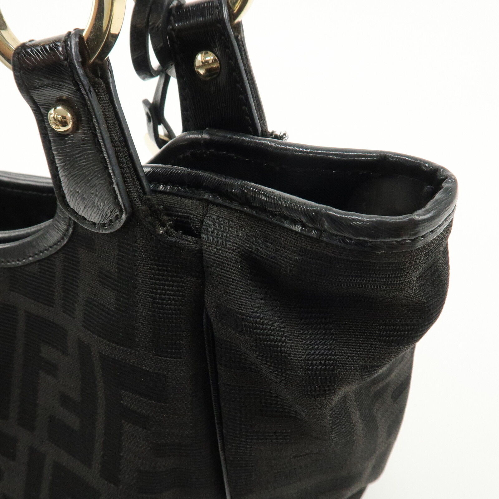 Fendi Zucca Tote Bag - Black, Canvas and Leather