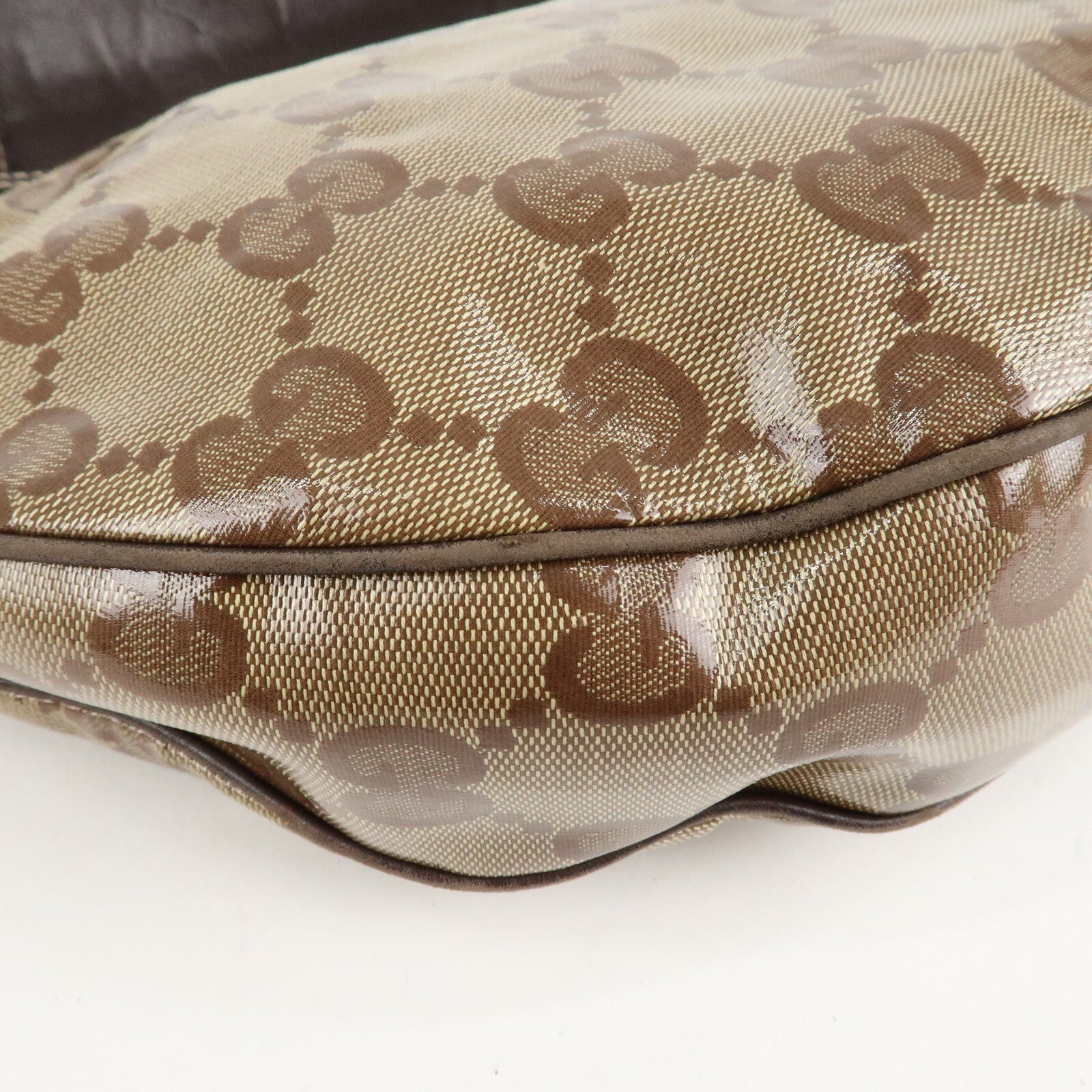 Gucci Shoulder Bag - Beige/Brown, GG Crystal Leather