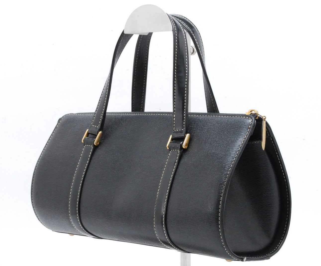 Burberry Vintage Hand Tote Bag - Black, Leather