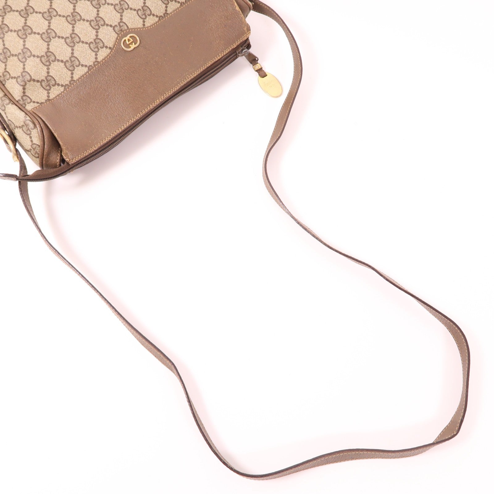 Gucci GG GHW Shoulder Bag - Brown, Coated Canvas