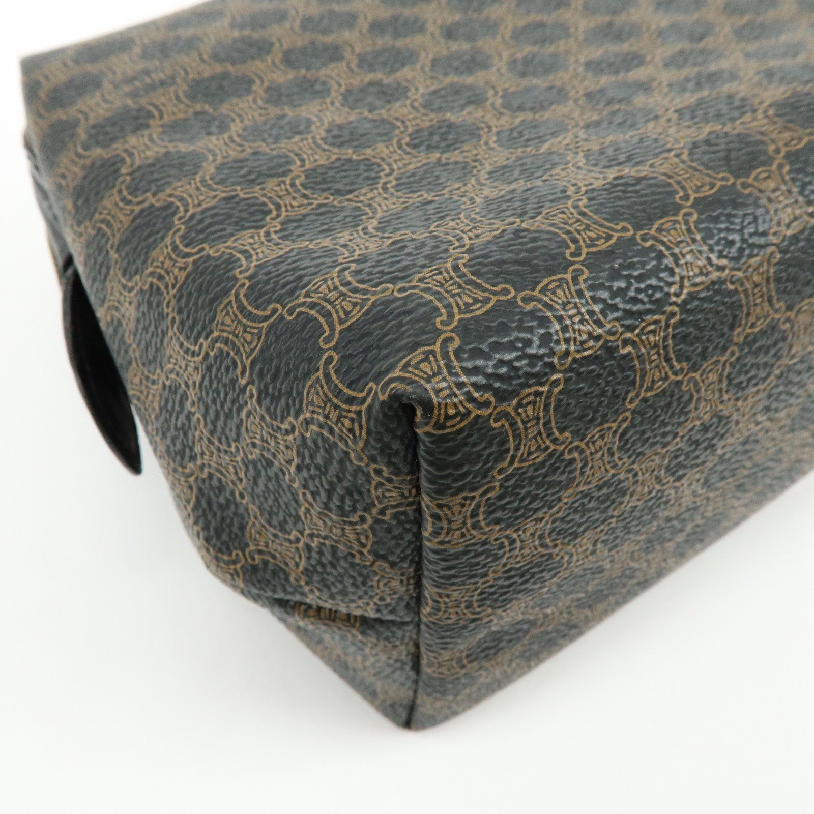 Celine Pouch - Dark Brown, Black, Leather, PVC