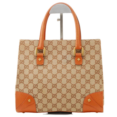 Gucci GG Tote Bag - Orange Brown, Canvas Leather