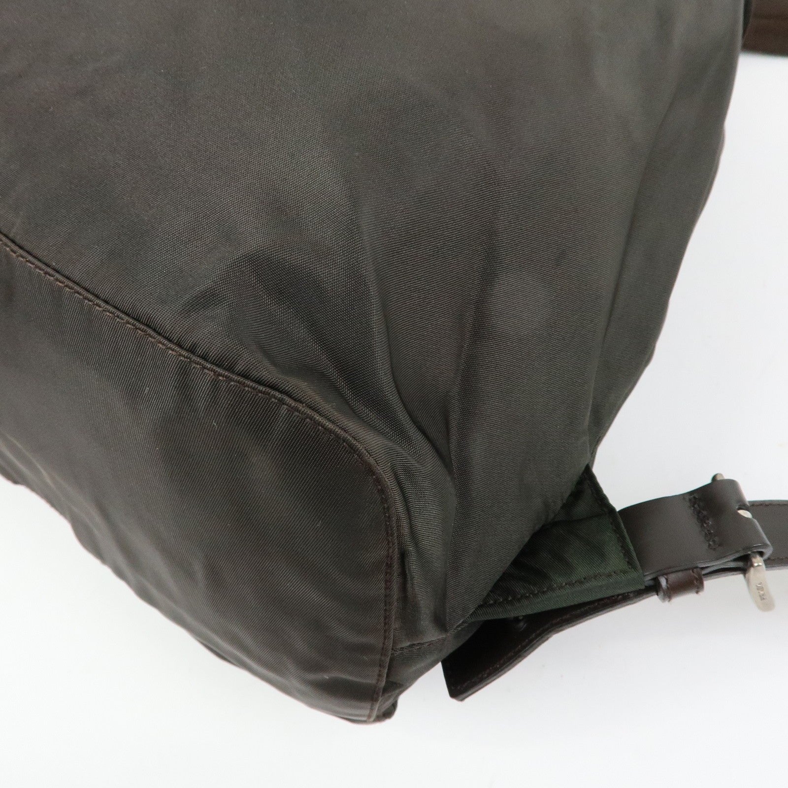 Prada B2811 Backpack - Brown, Nylon and Leather