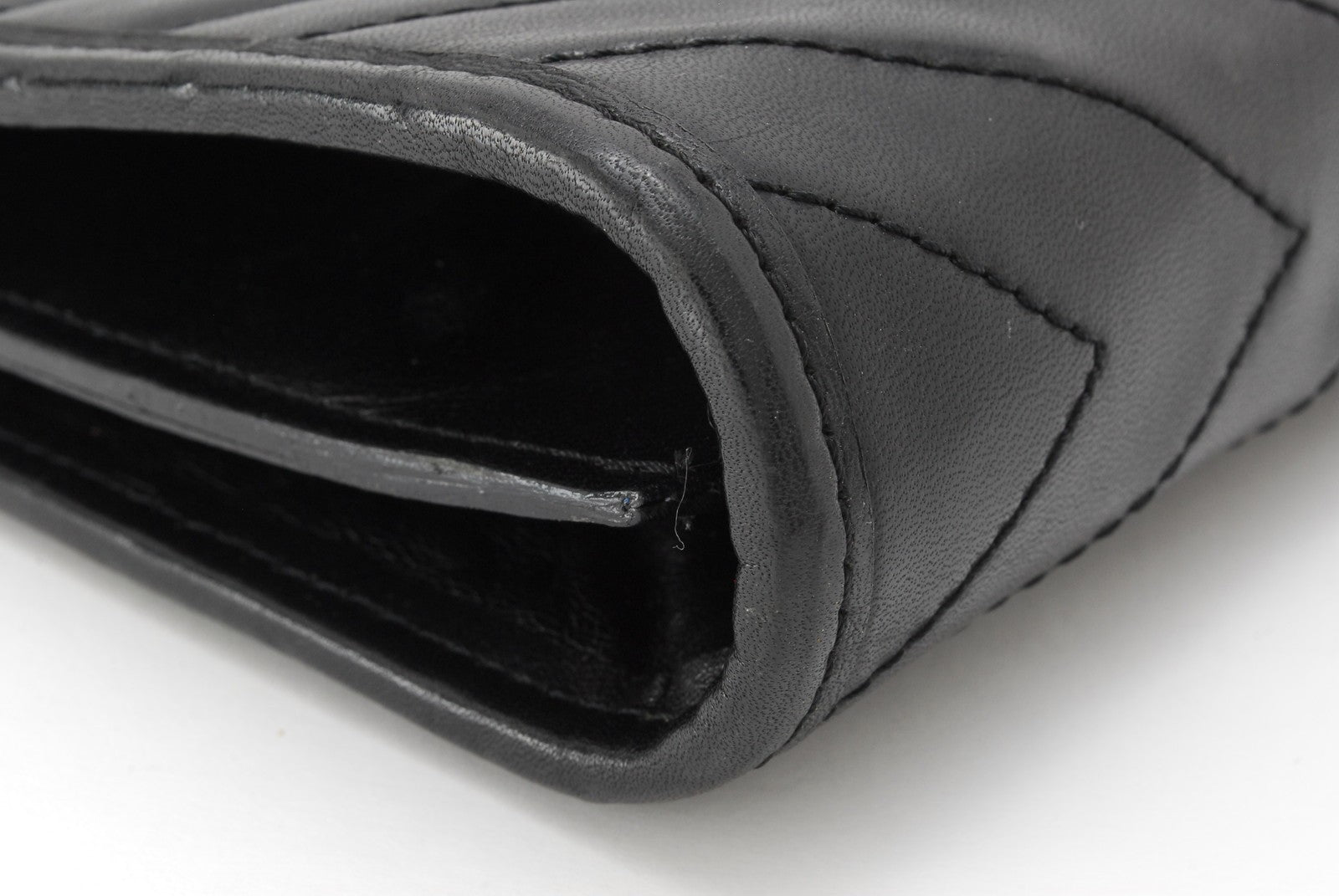 Saint Laurent Yves Clutch Bag - Black, Leather