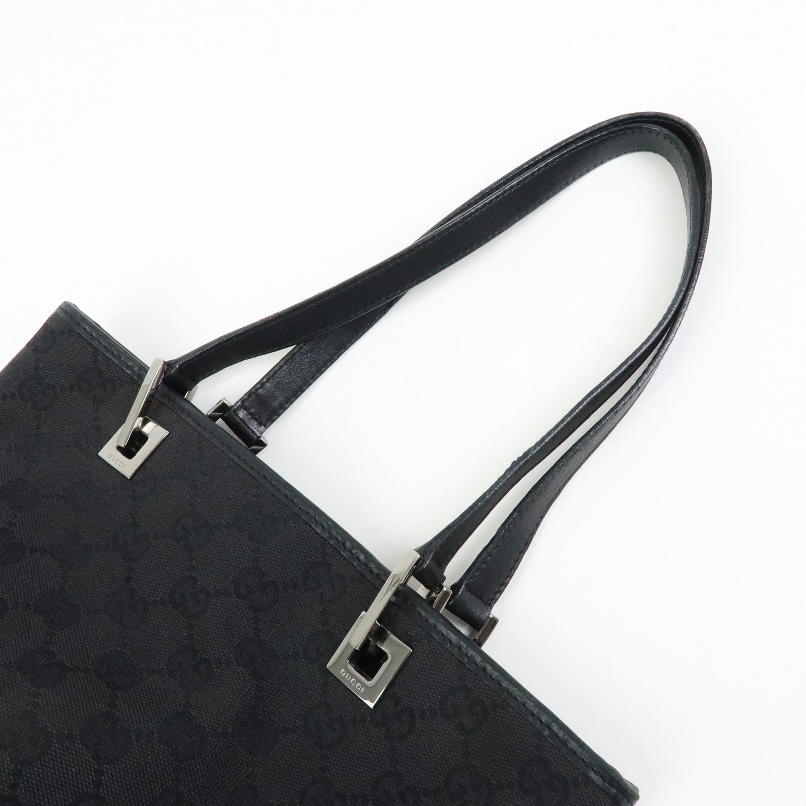 Gucci Tote Bag - Black, GG Canvas, Leather