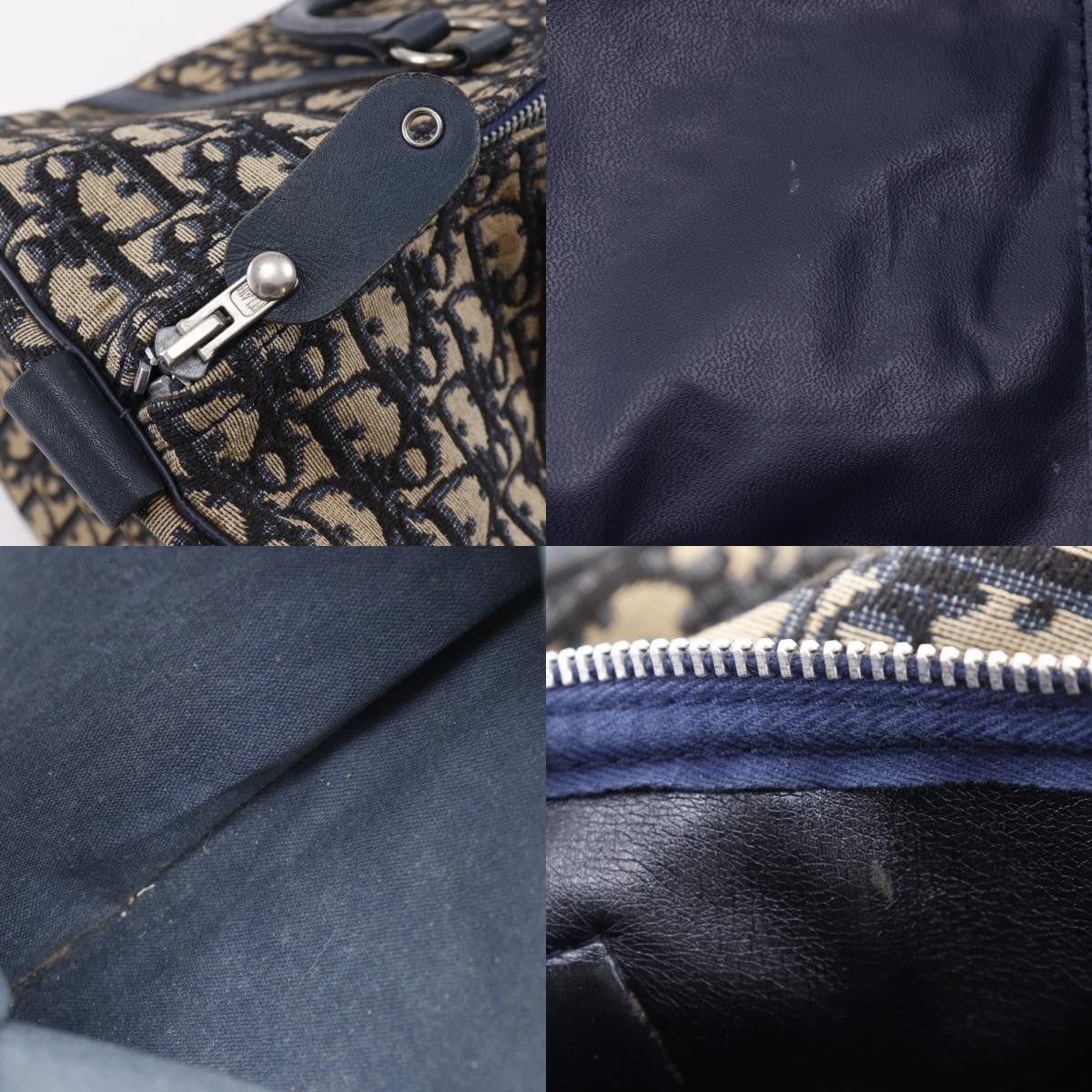 Dior Trotter Boston Bag - Navy Blue, Canvas