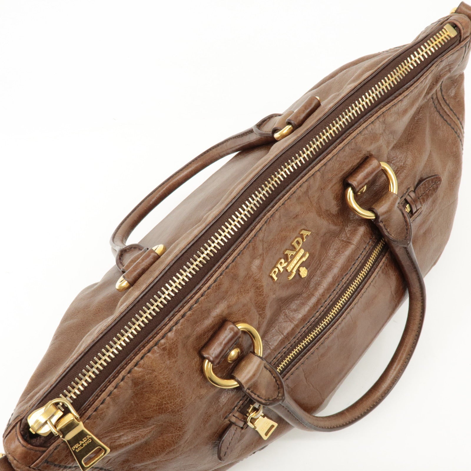 Prada 2way Bag - Brown, Leather