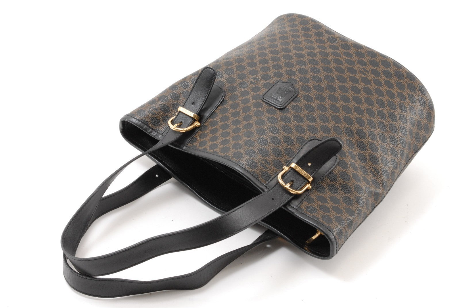 Celine Macadam Tote Bag - Black, PVC Coated Canvas