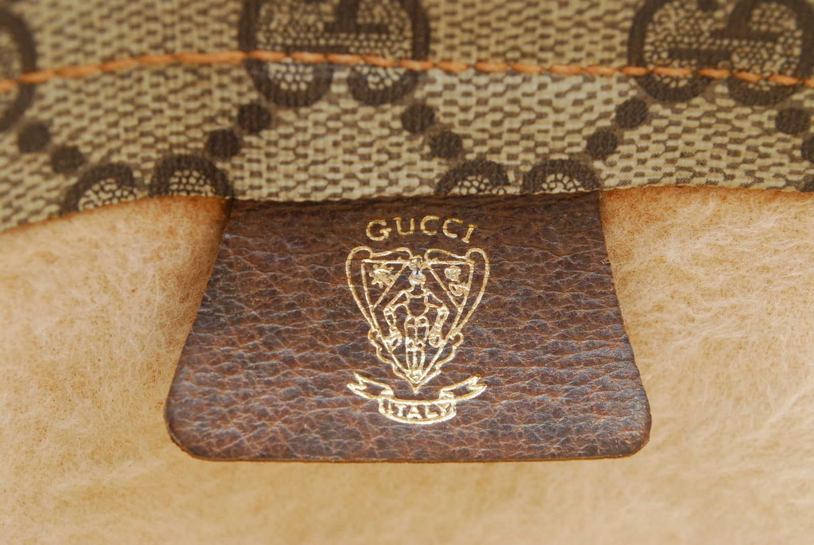 Gucci GG Supreme Clutch Bag - Brown, PVC Leather