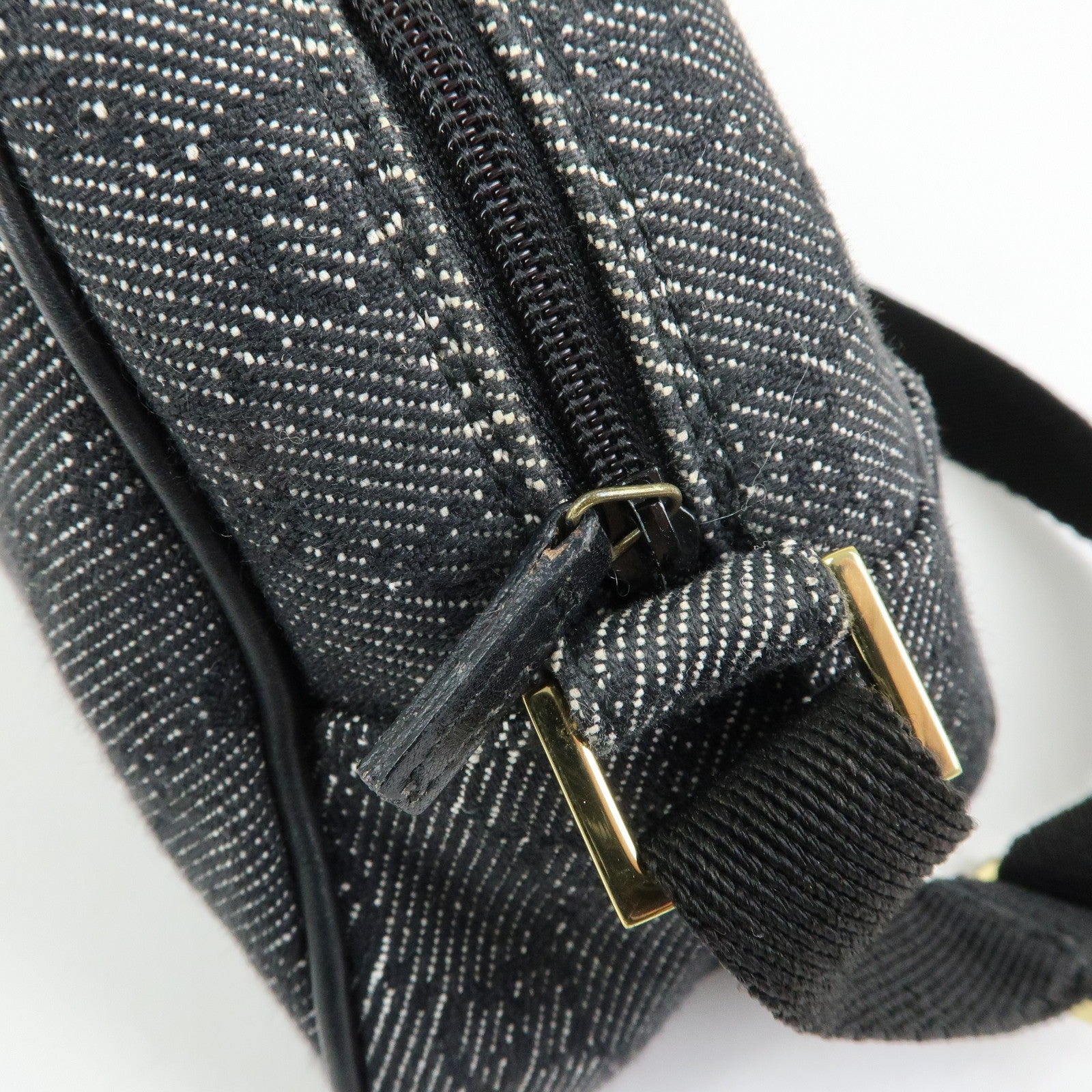 Gucci Shoulder Bag - Black, GG Denim and Leather