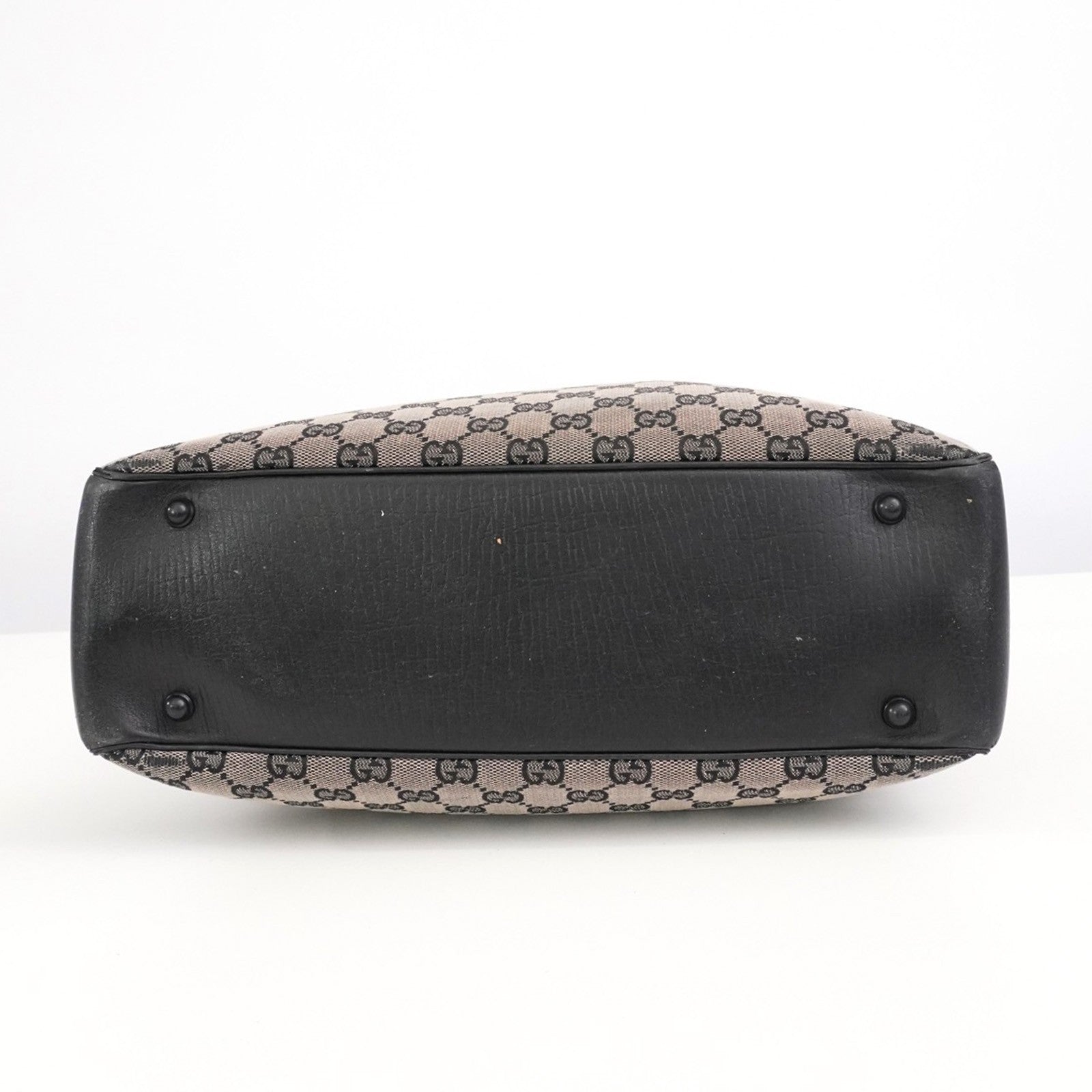 Gucci GG Canvas Bamboo 112526 Hand Bag - Brown, Canvas