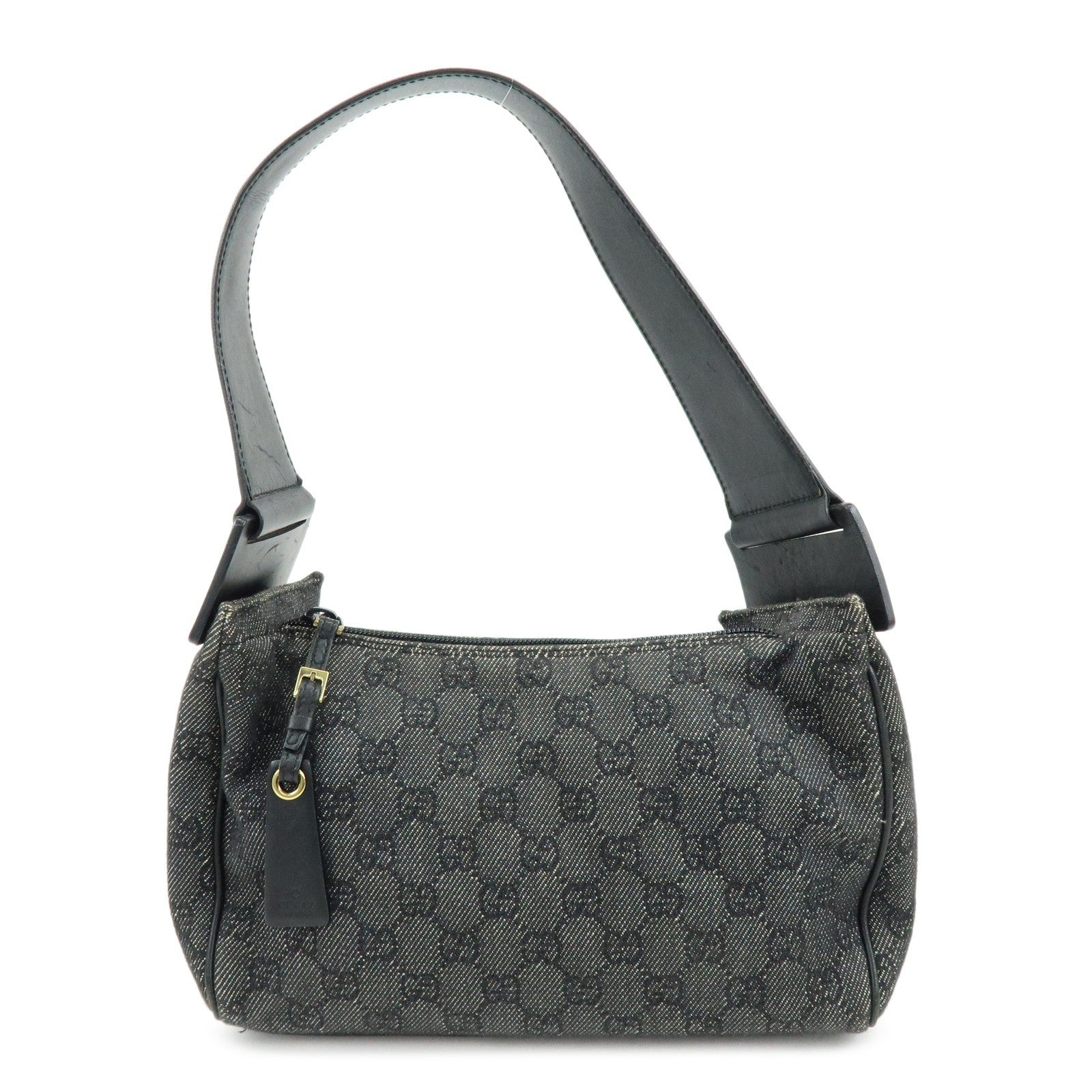 Gucci Shoulder Bag - Black, GG Canvas, Leather