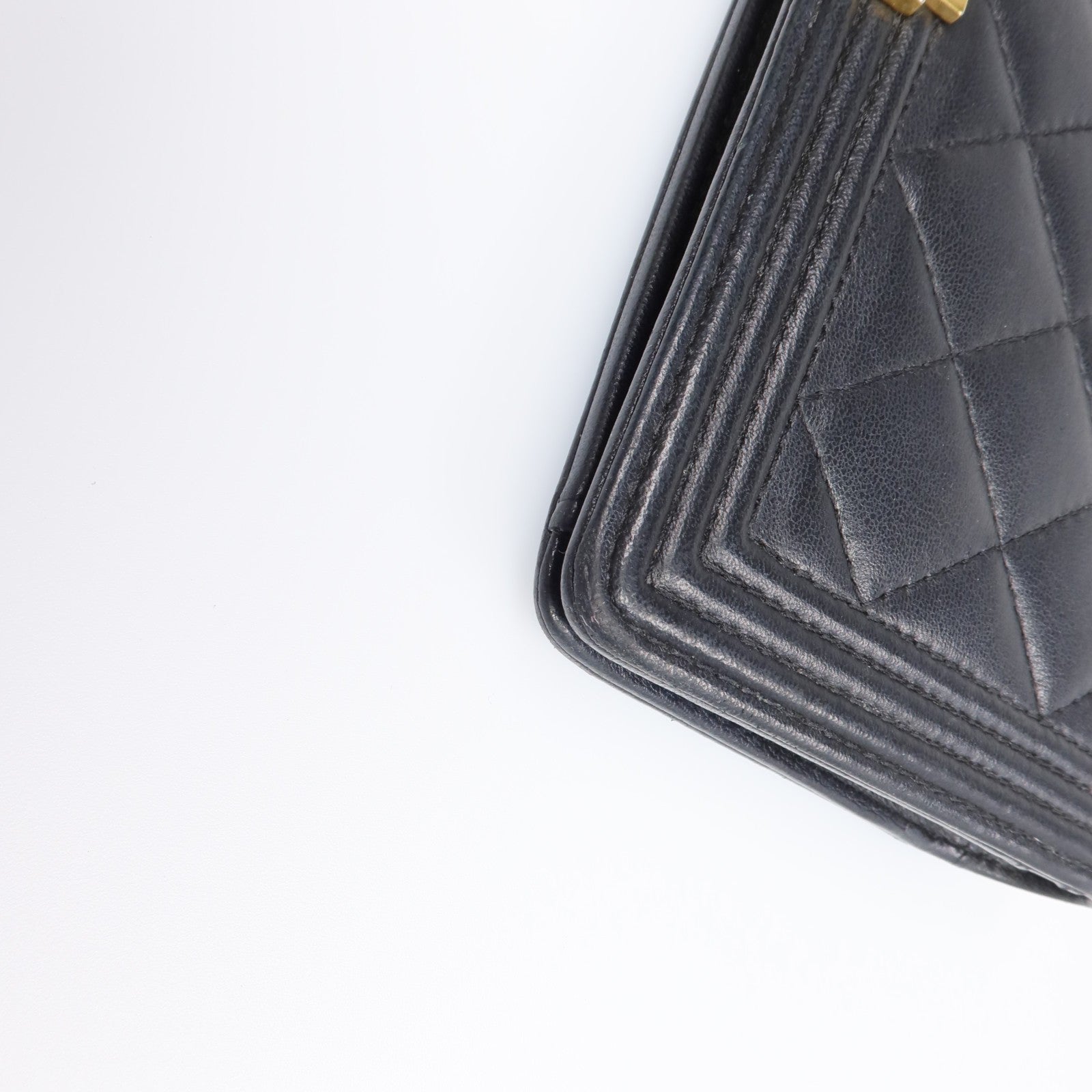 CHANEL CC GHW Boy Long Wallet - Black, Lambskin Leather