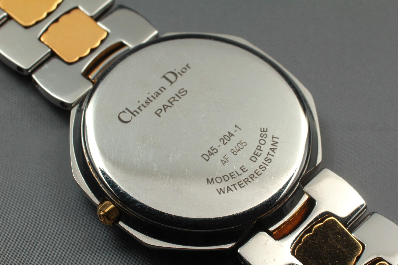 Dior D45-204 Wristwatch - Gray, Gold, Stainless Steel