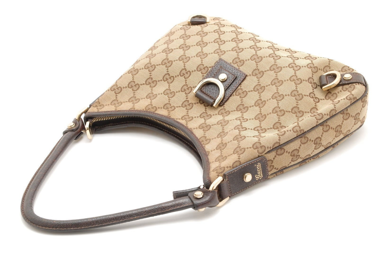 Gucci Abbey D-Ring Hobo Shoulder Bag - Brown, Leather