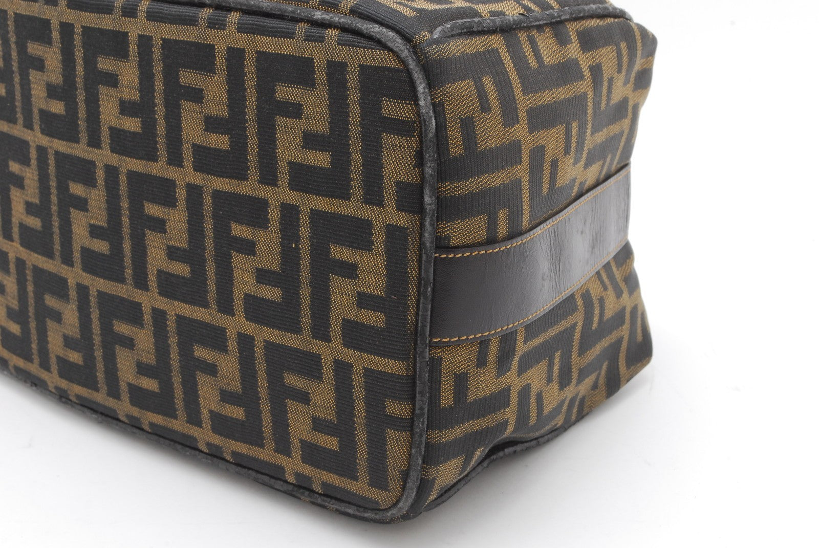 Fendi FF Vanity Hand Tote Bag - Gold, Canvas Leather