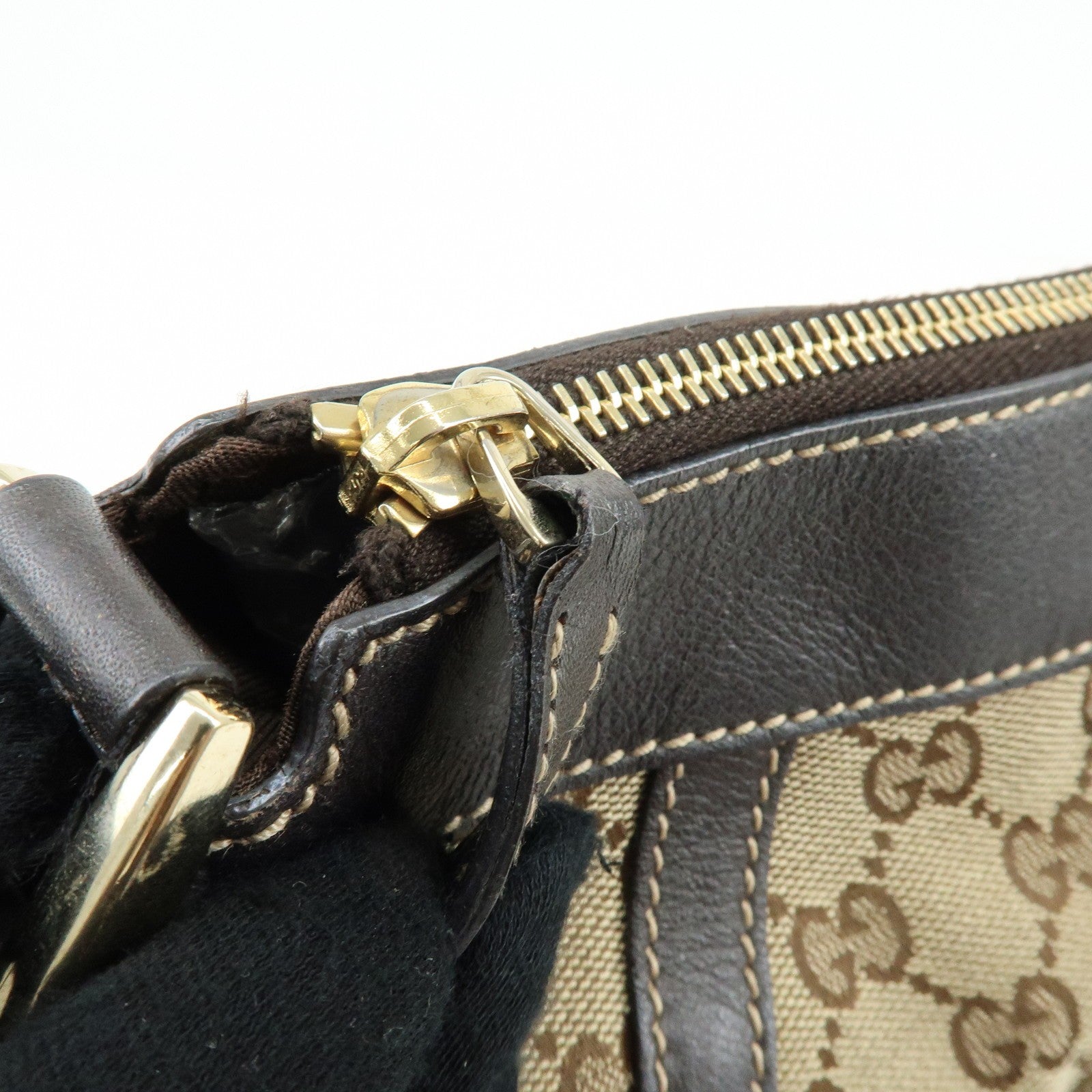 Gucci 203257 Shoulder Crossbody Bag - Brown, GG Canvas, Leather