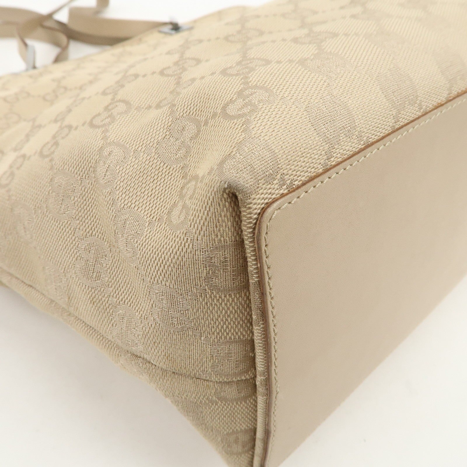 Gucci Tote Bag - Beige, GG Canvas, Leather