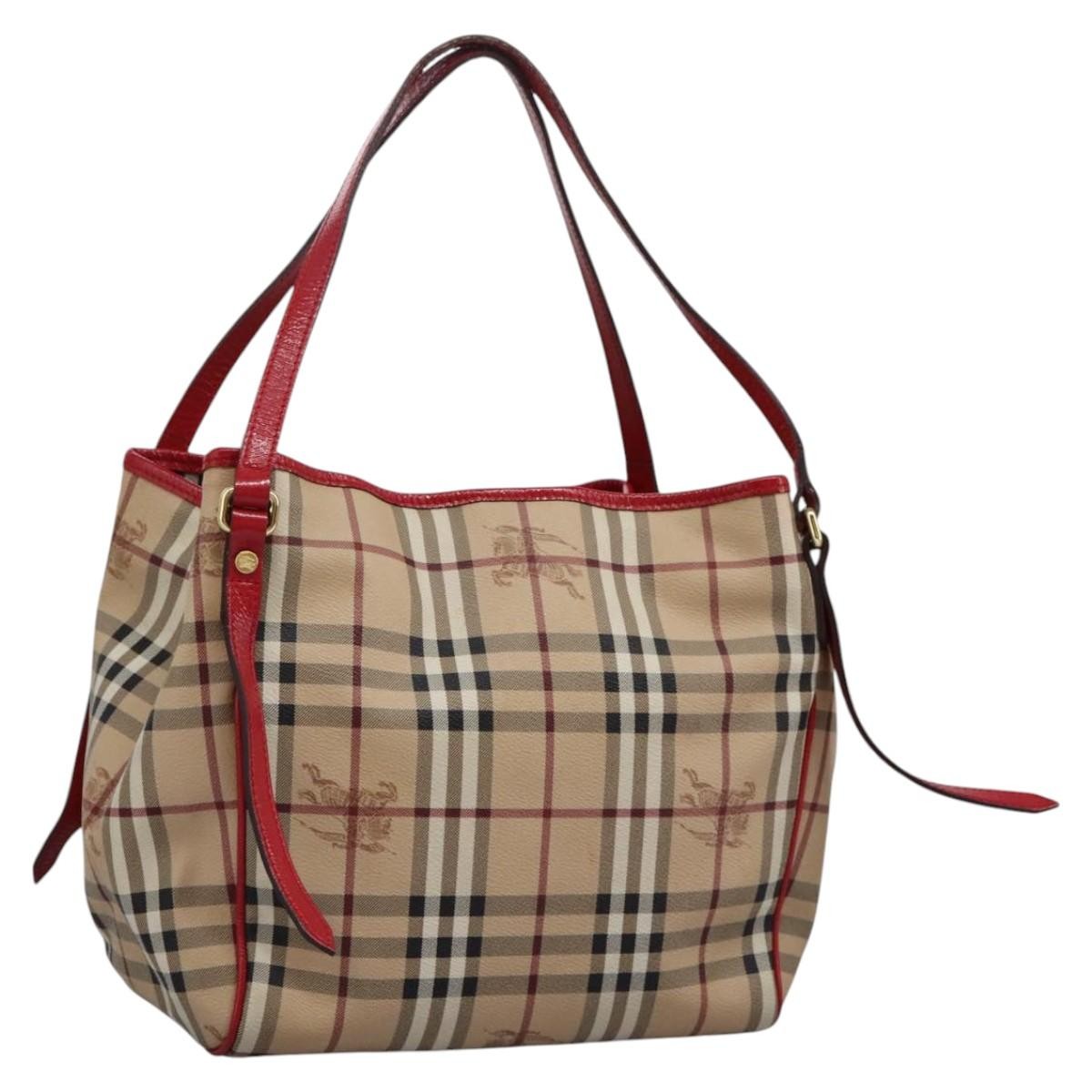 Burberry Nova Check Shoulder Bag - Beige, PVC Leather