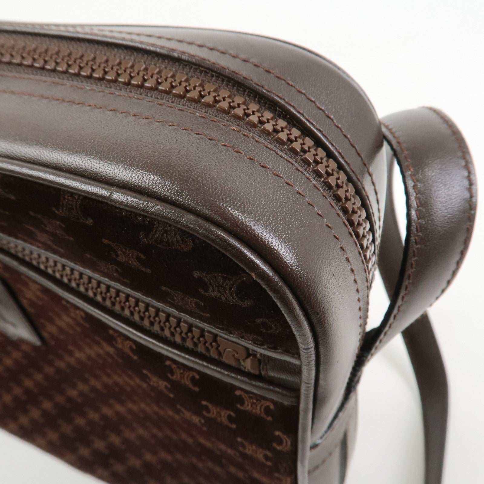 Celine Macadam Shoulder Bag - Brown, Suede Leather