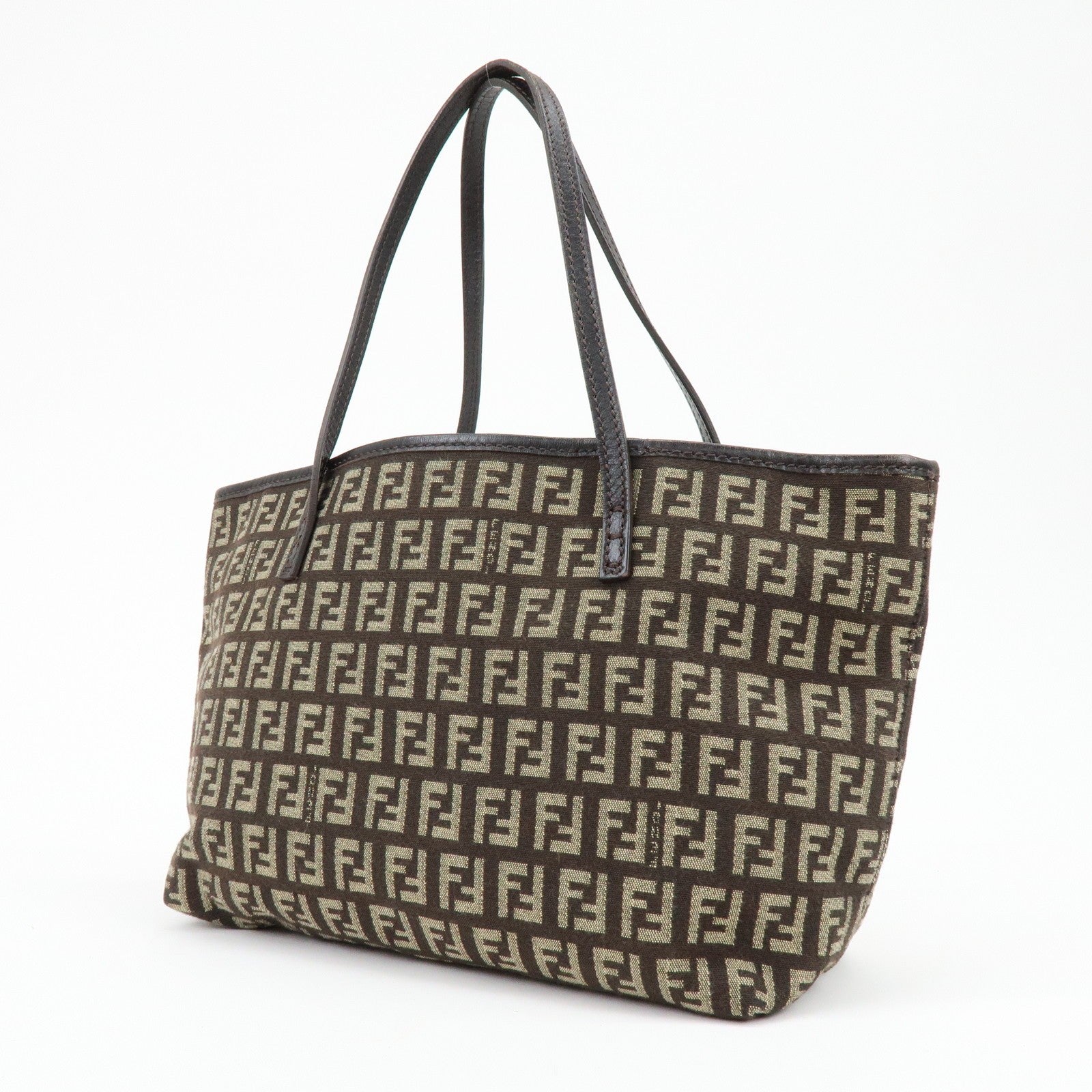 Fendi Tote Bag - Brown, Canvas and Leather