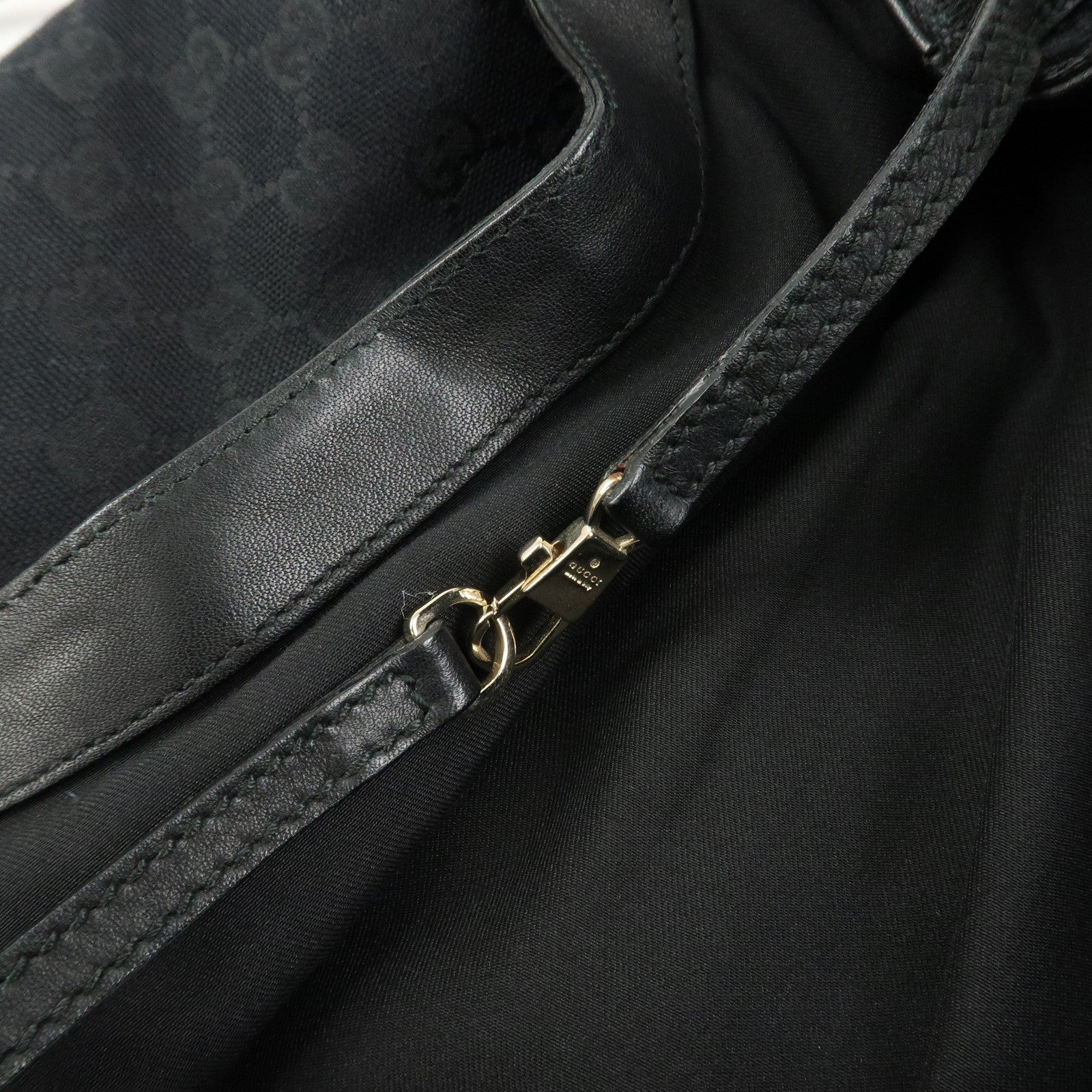 Gucci Abbey Shoulder Bag - Black, GG Canvas, Leather