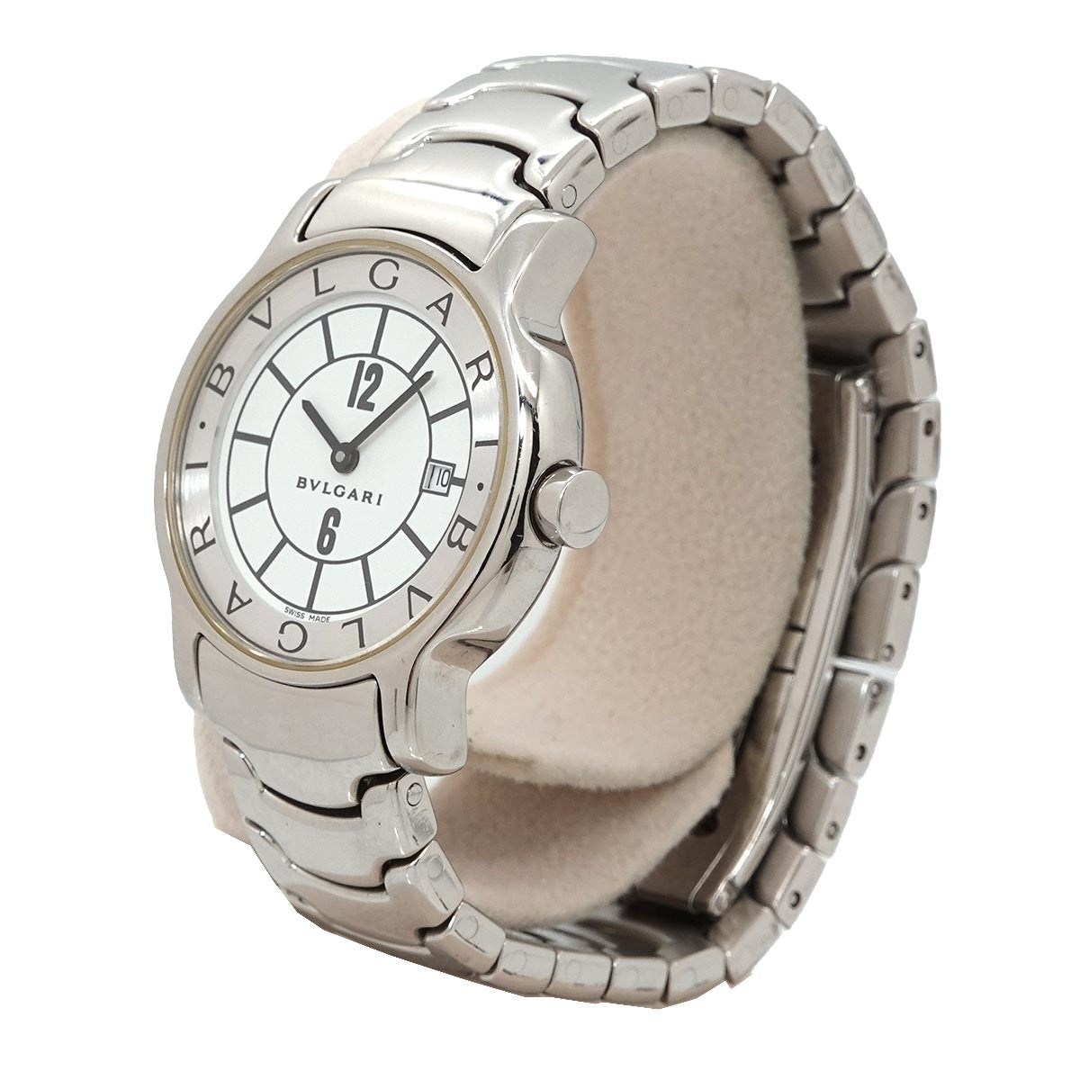 BVLGARI Solo tempo ST29S Watch - White, Stainless steel
