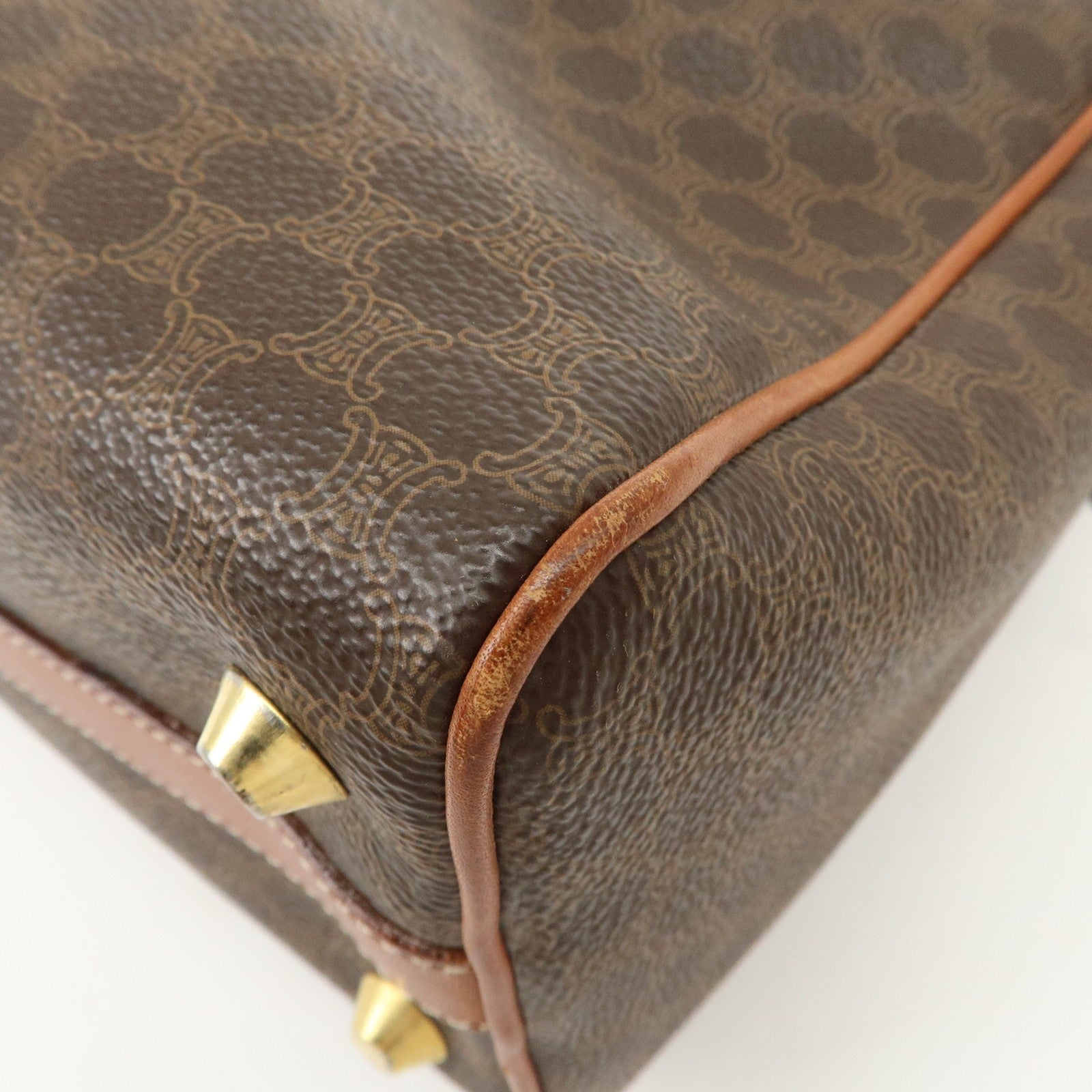 Celine Macadam Hand Bag - Brown, PVC Leather