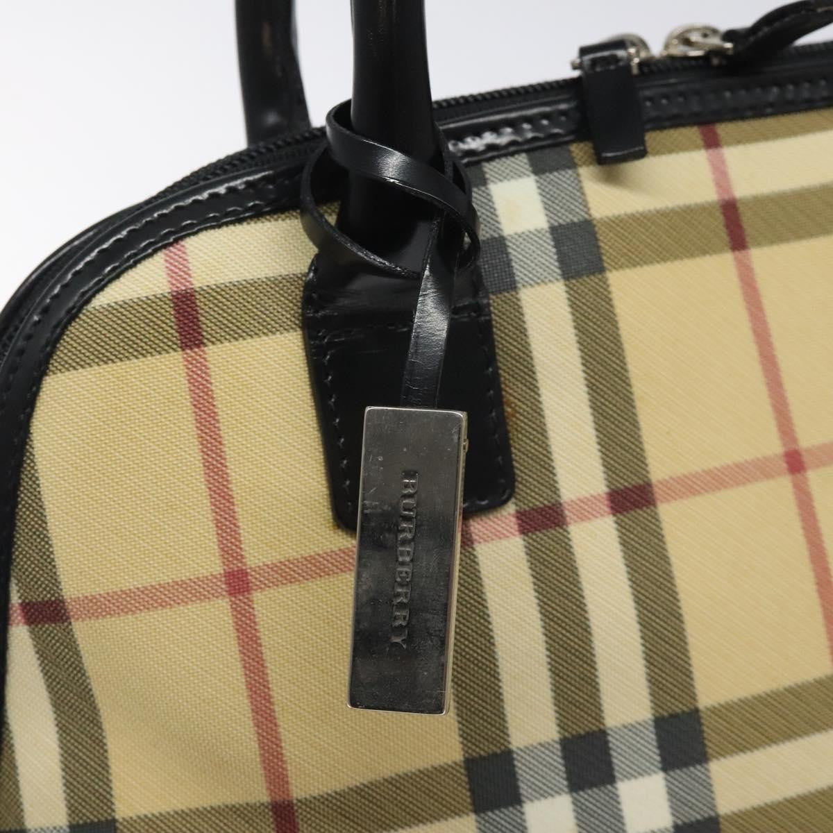 Burberry Nova Check Handbag - Beige/Silver, PVC Leather