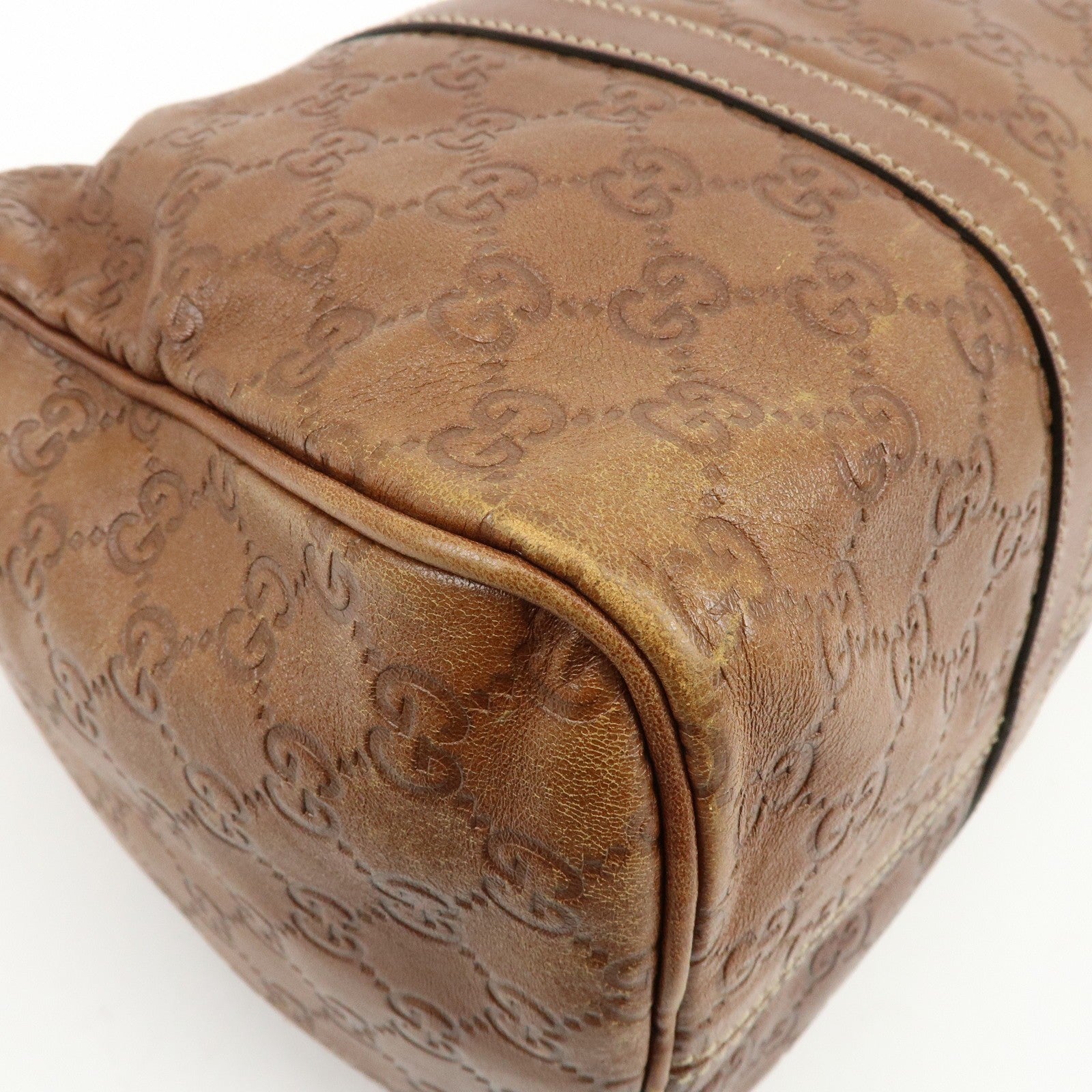 Gucci Boston Handbag - Brown, Guccissima Leather