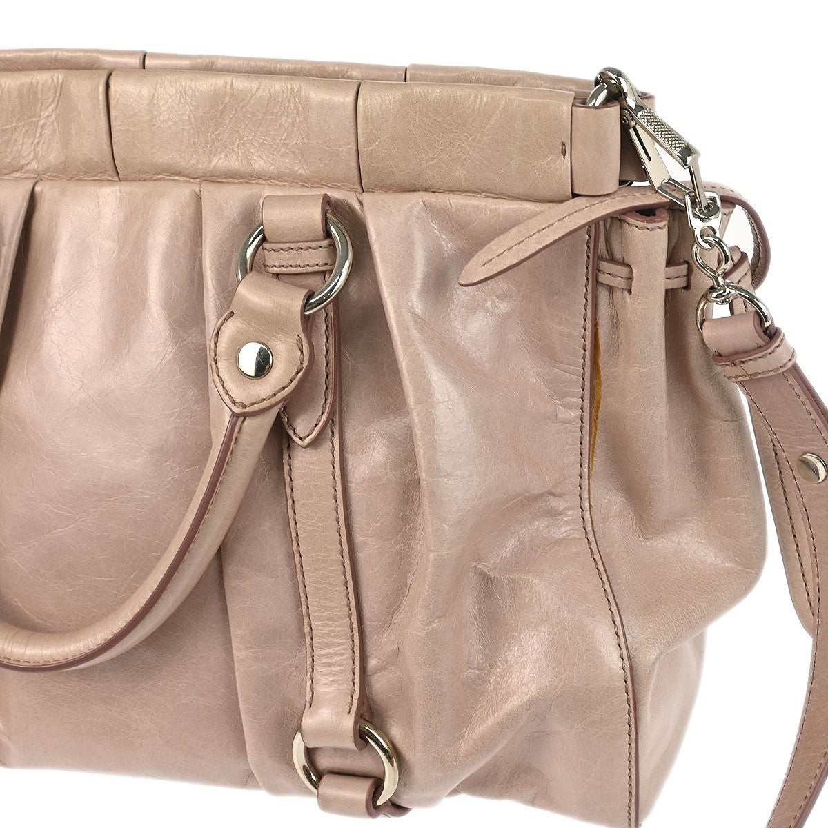 Miu Miu 2way Tote Bag - Light Pink, Calfskin