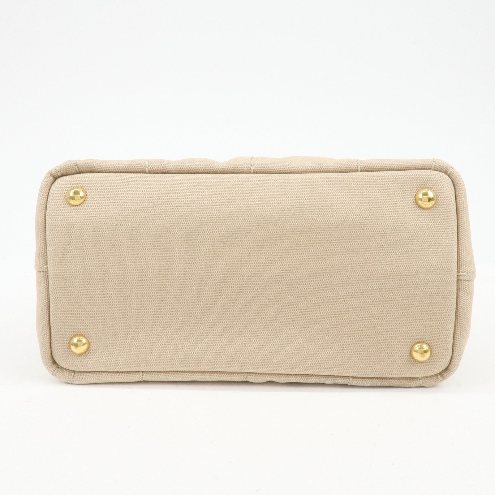 Prada Canapa Hand Bag - Beige, Canvas